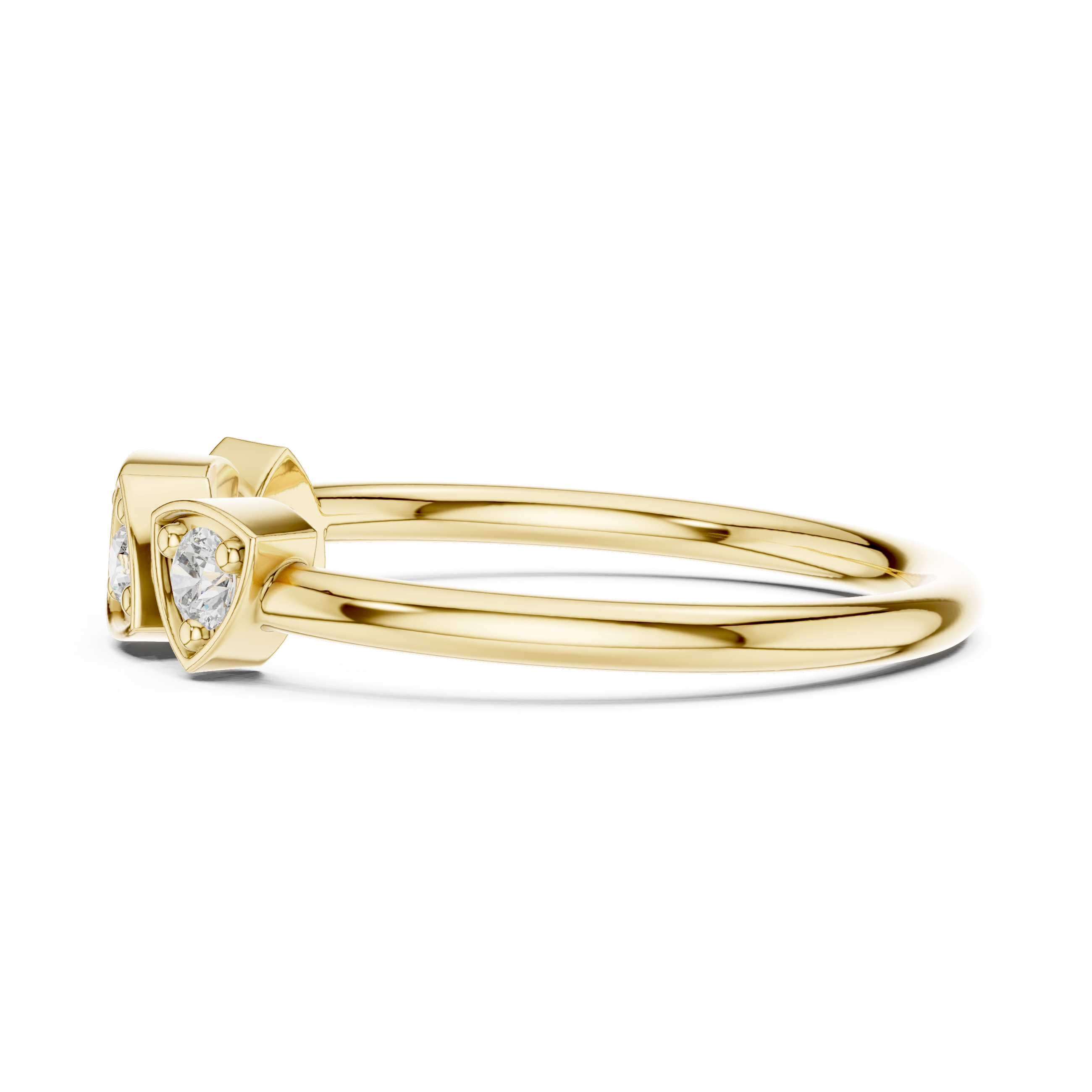 Geometric Multi-Stone Diamond Ring – Modern Minimal Cluster Design