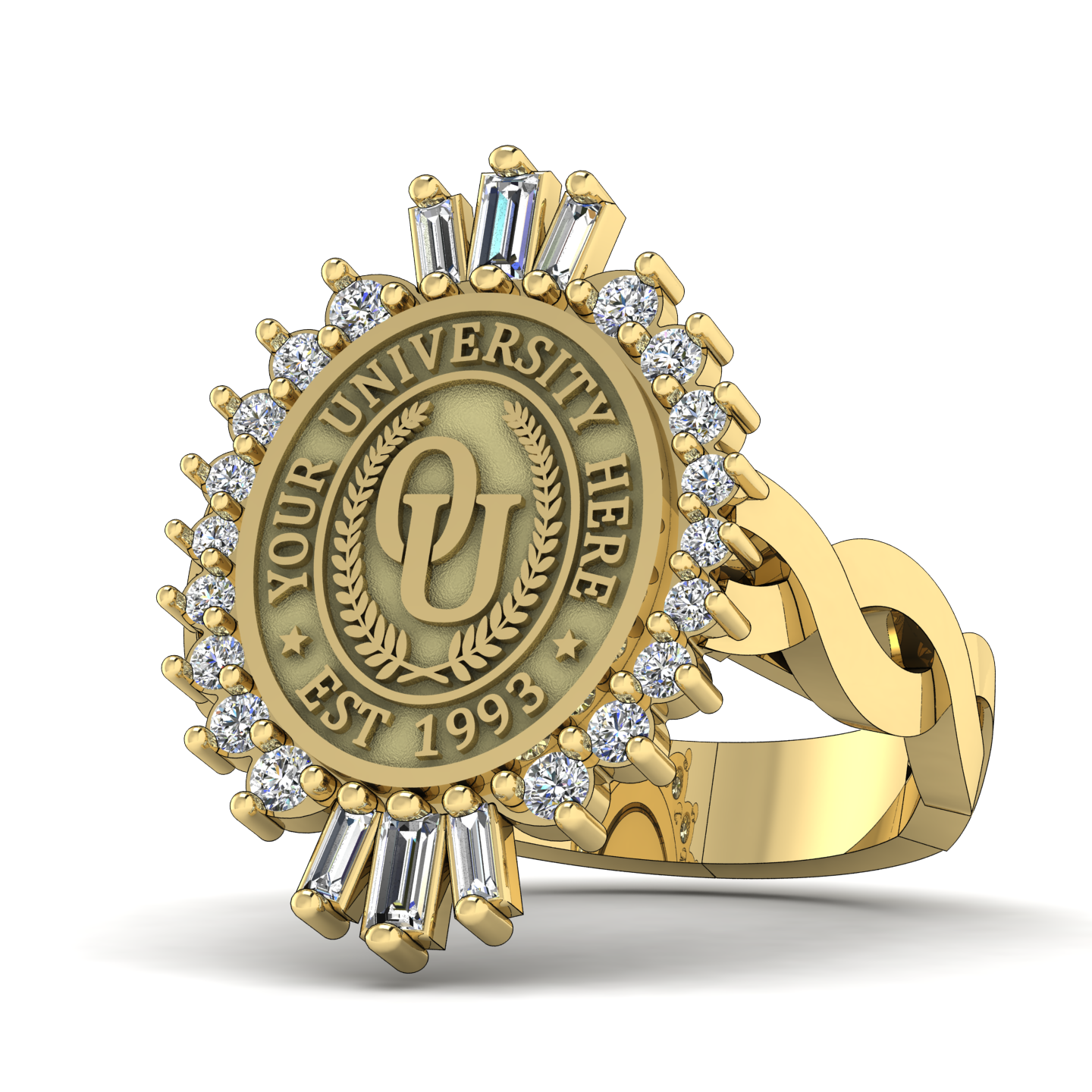 Seren Oval | Infinity Loop Band Custom College Ring