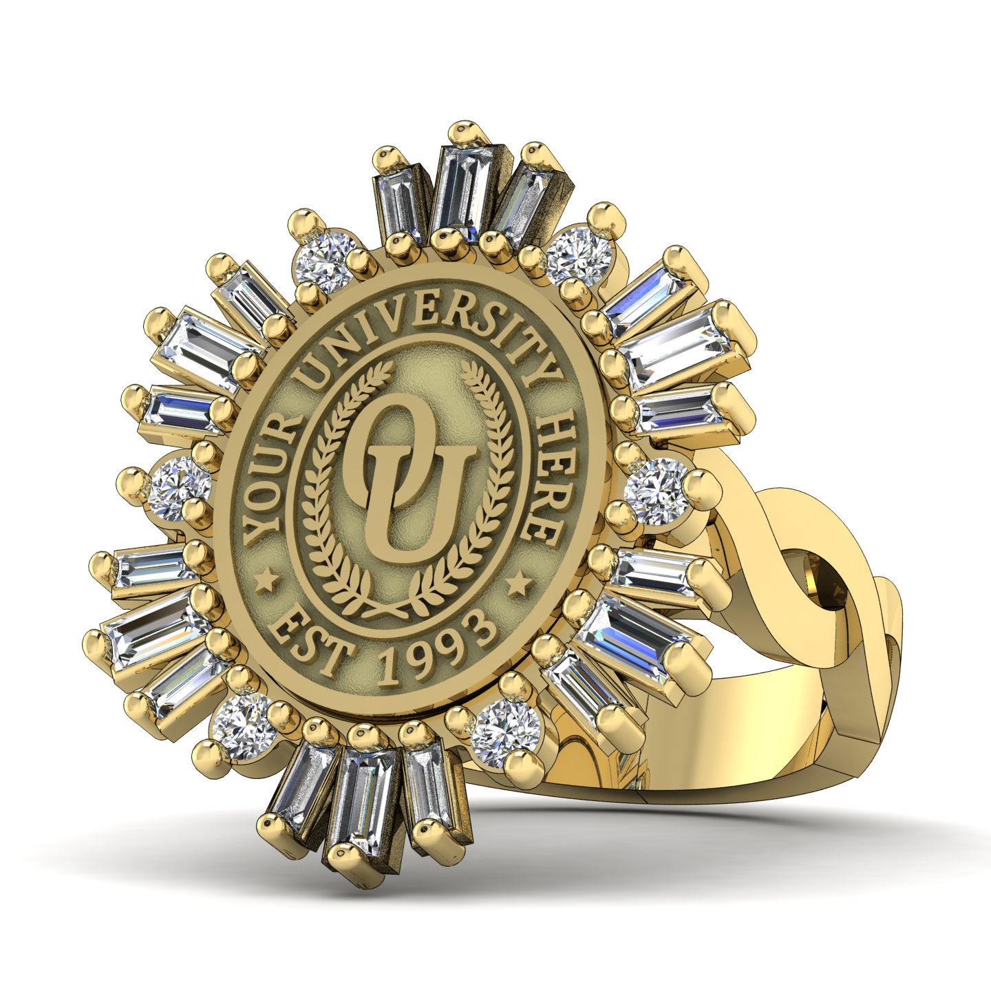 Tramontana Oval | Infinity Loop Band Custom College Ring