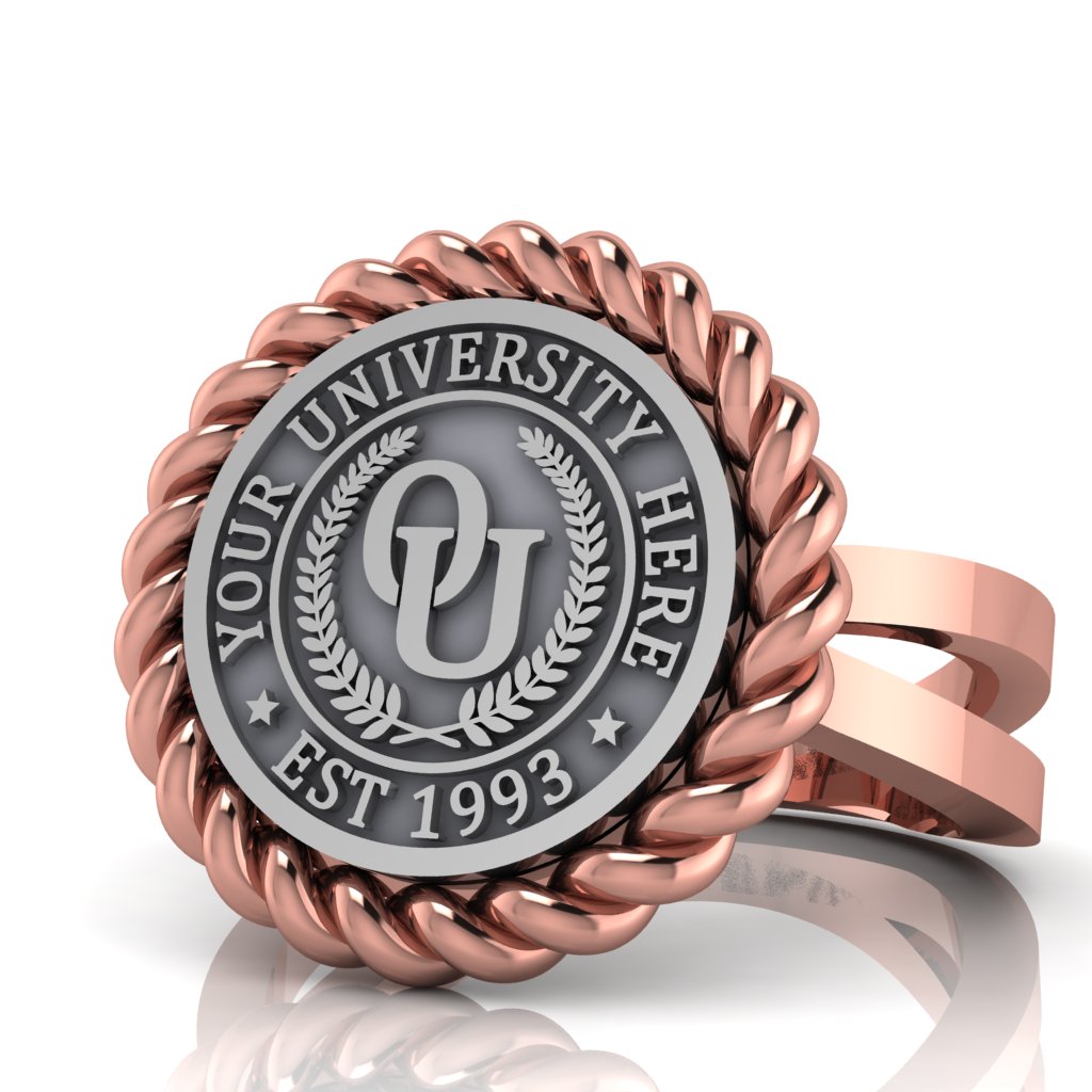 Lubid | Knife Edge Band Custom Collage Ring