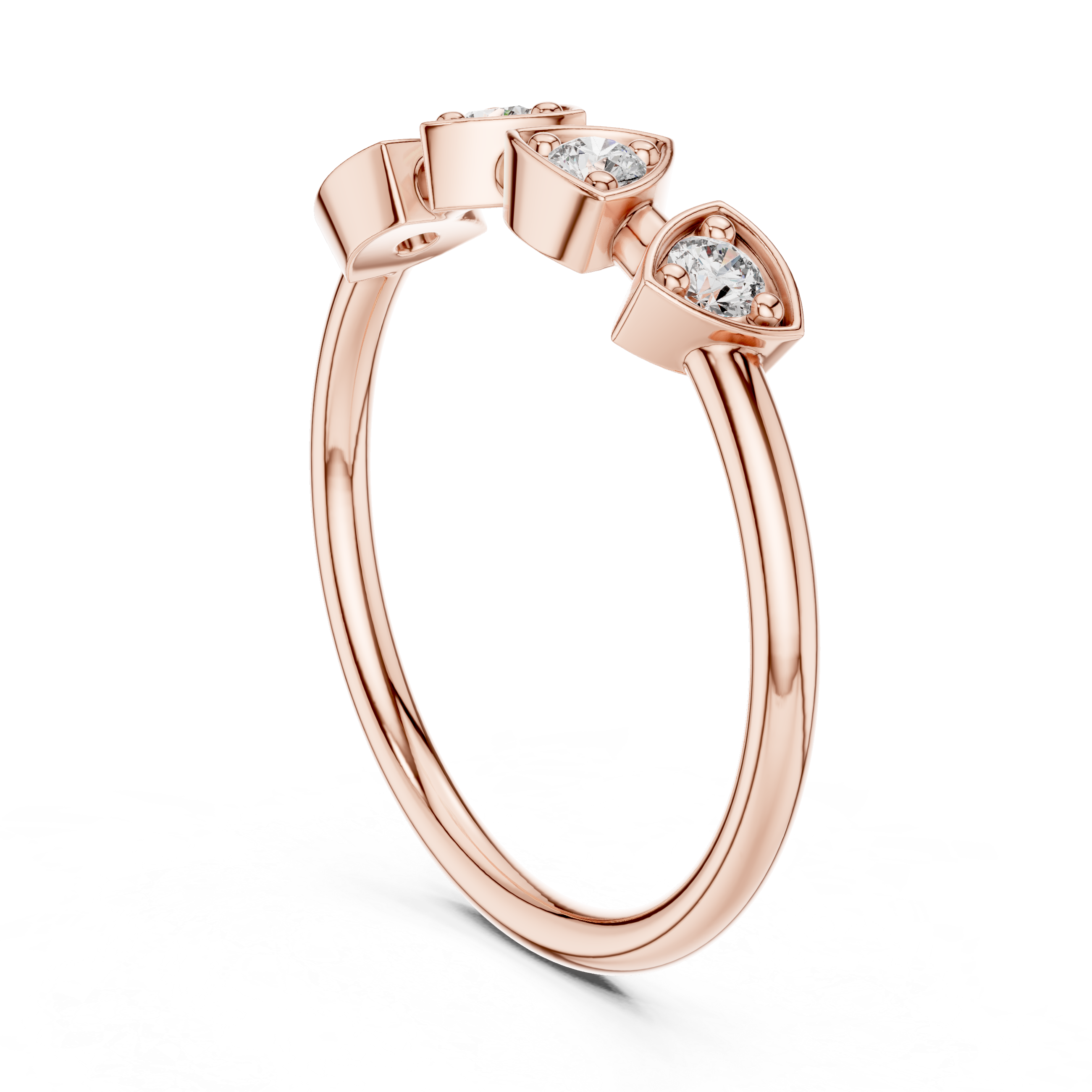 Geometric Multi-Stone Diamond Ring – Modern Minimal Cluster Design