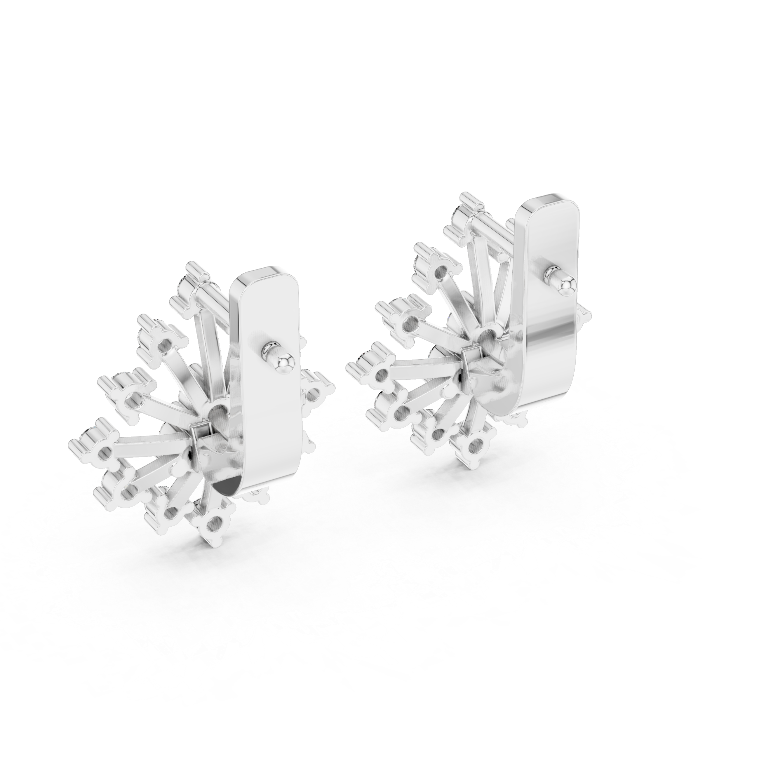 Radiant Starburst Diamond Stud Earrings