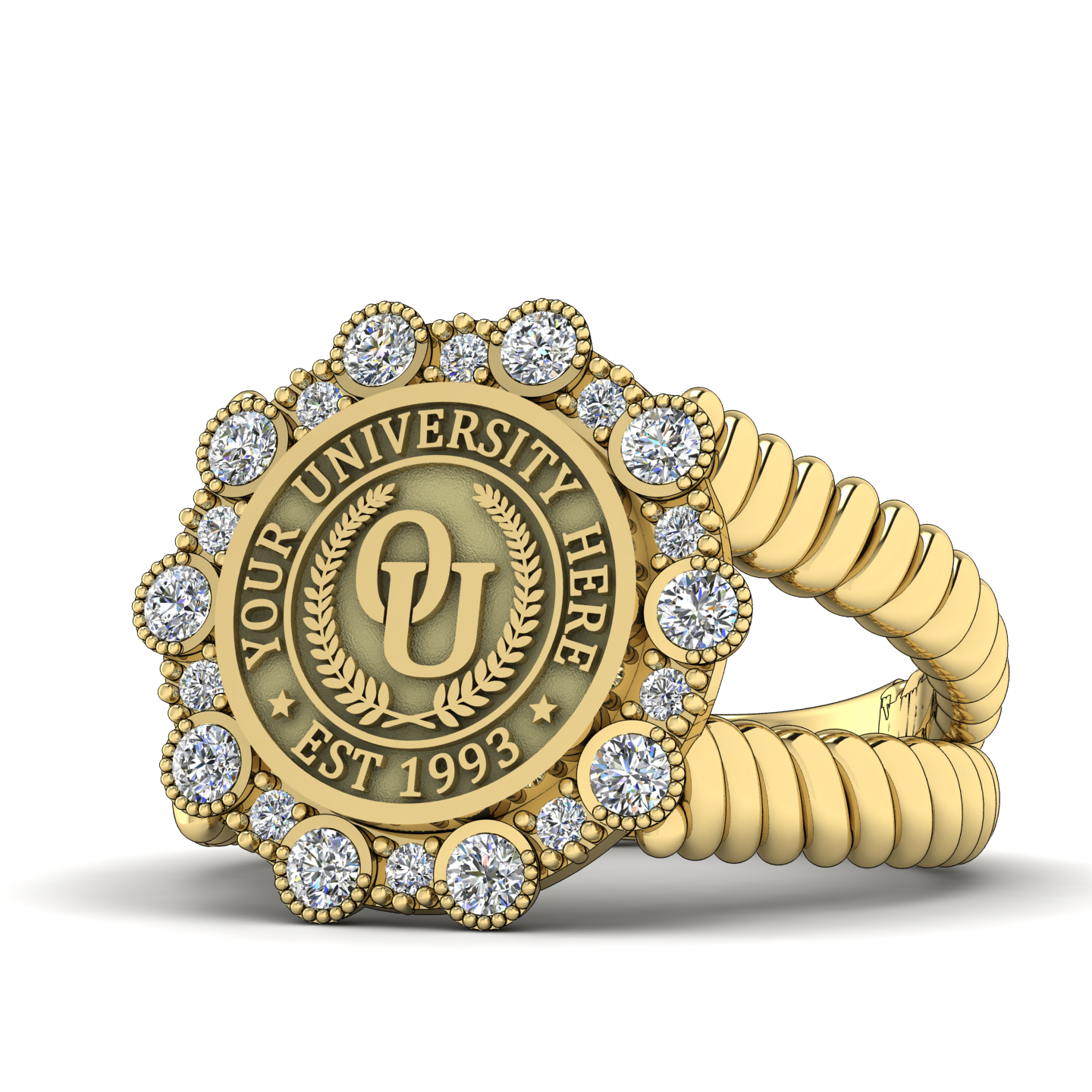 Belgi | V-Rope Band Custom College Ring