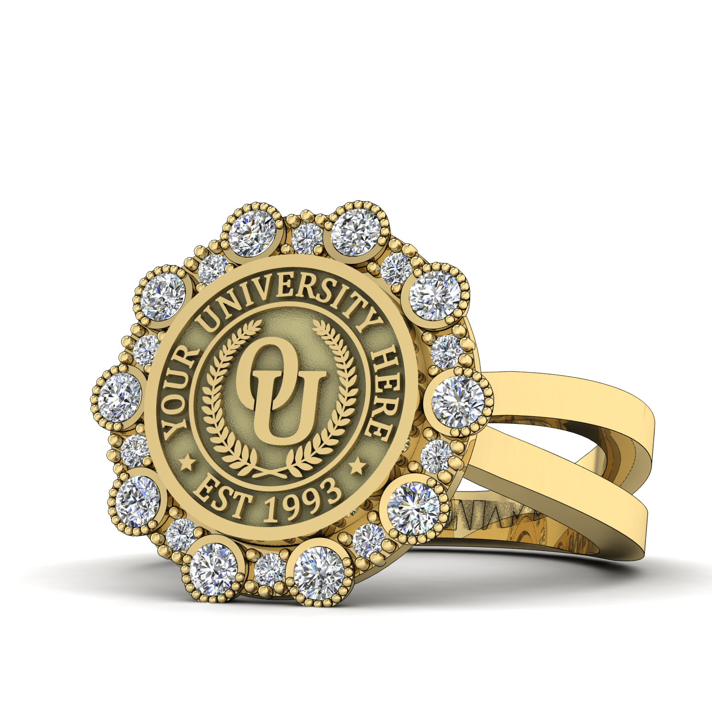 Belgi | Knife Edge Band Custom College Ring