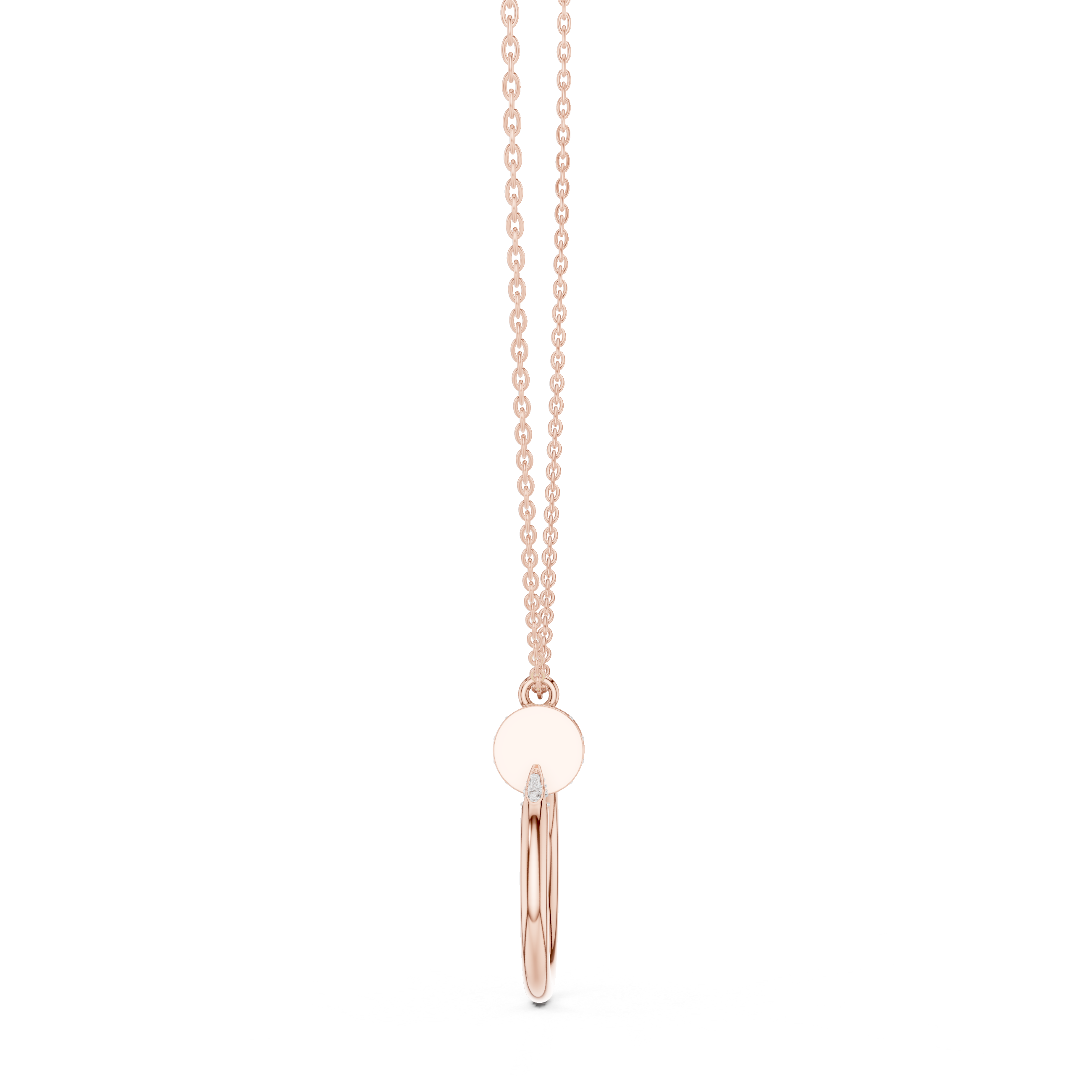 Luxury Nail Hoop Diamond Necklace