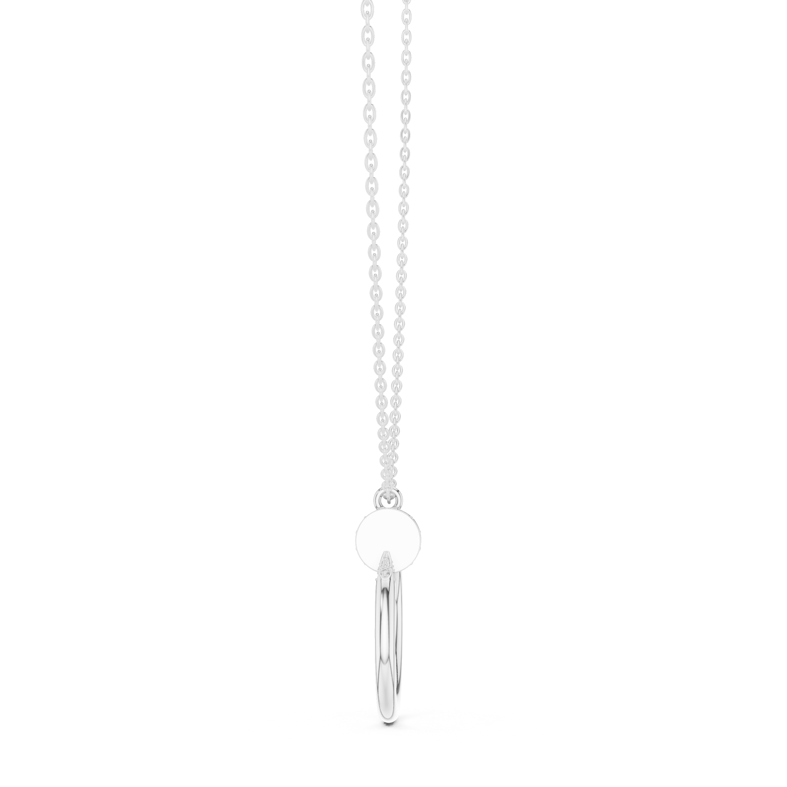 Luxury Nail Hoop Diamond Necklace