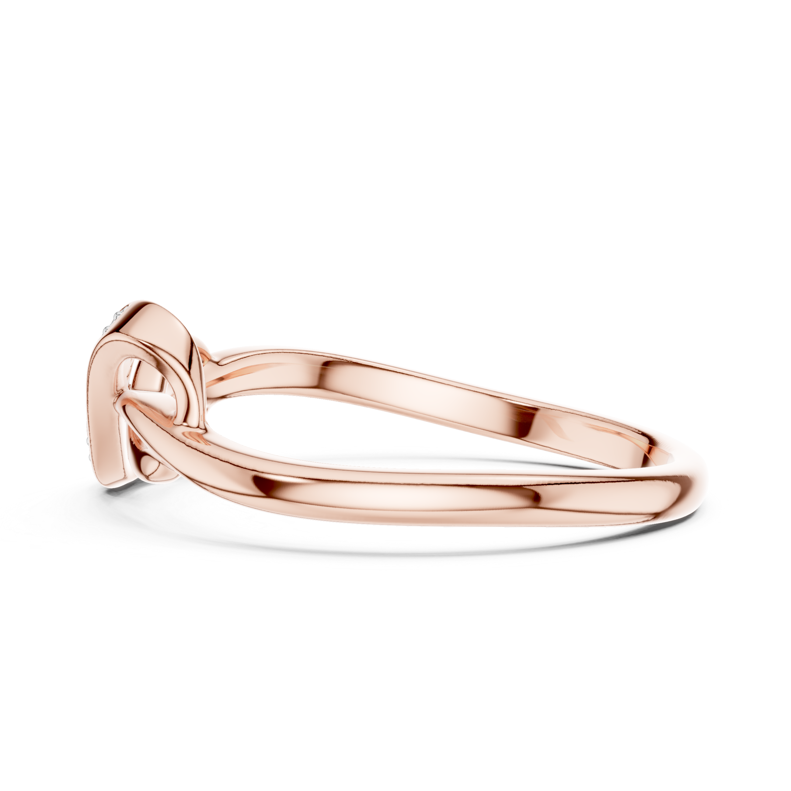 Infinity Twist Pavé Diamond Ring – Elegant Minimal Design