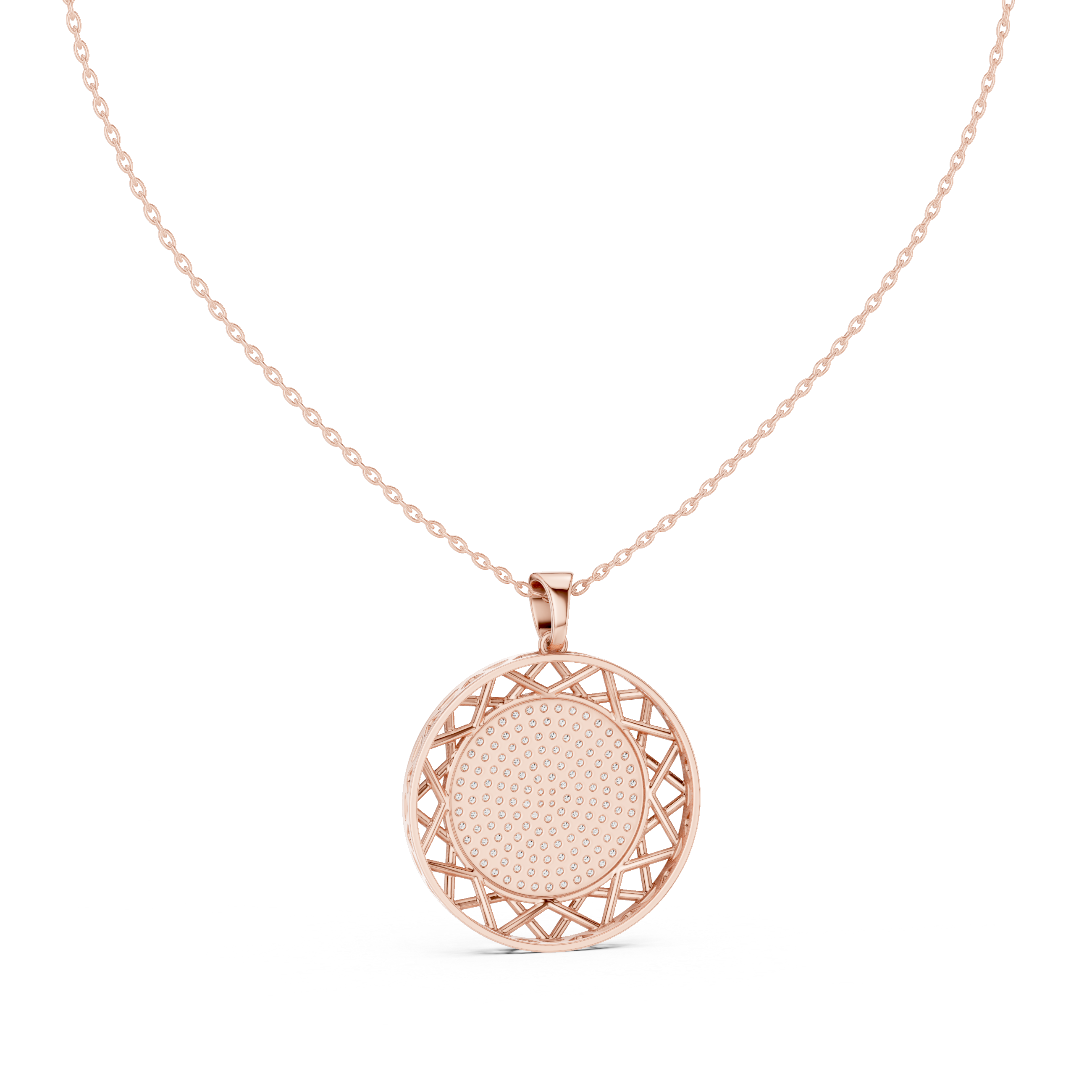 Luxury Diamond Disc Necklace
