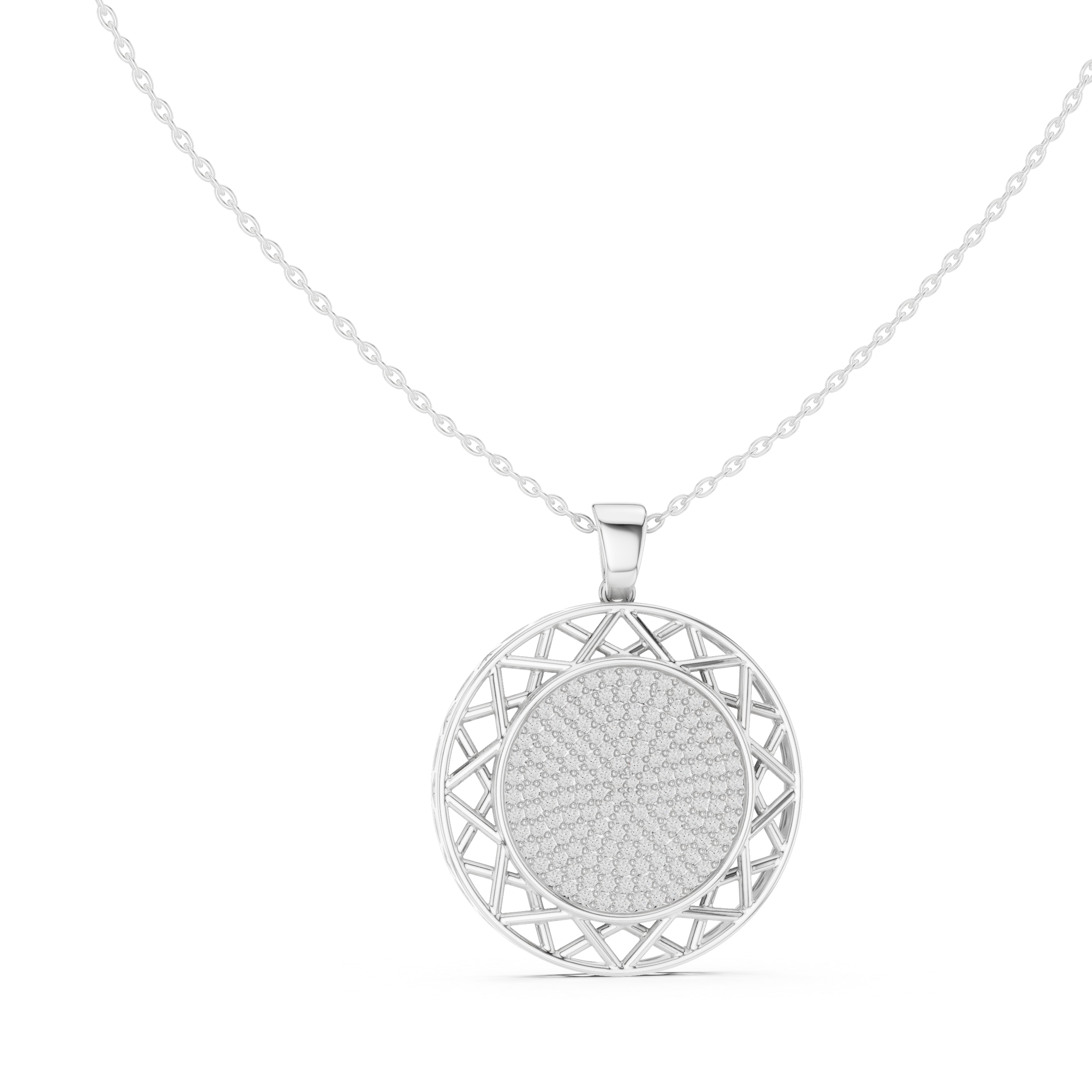Luxury Diamond Disc Necklace