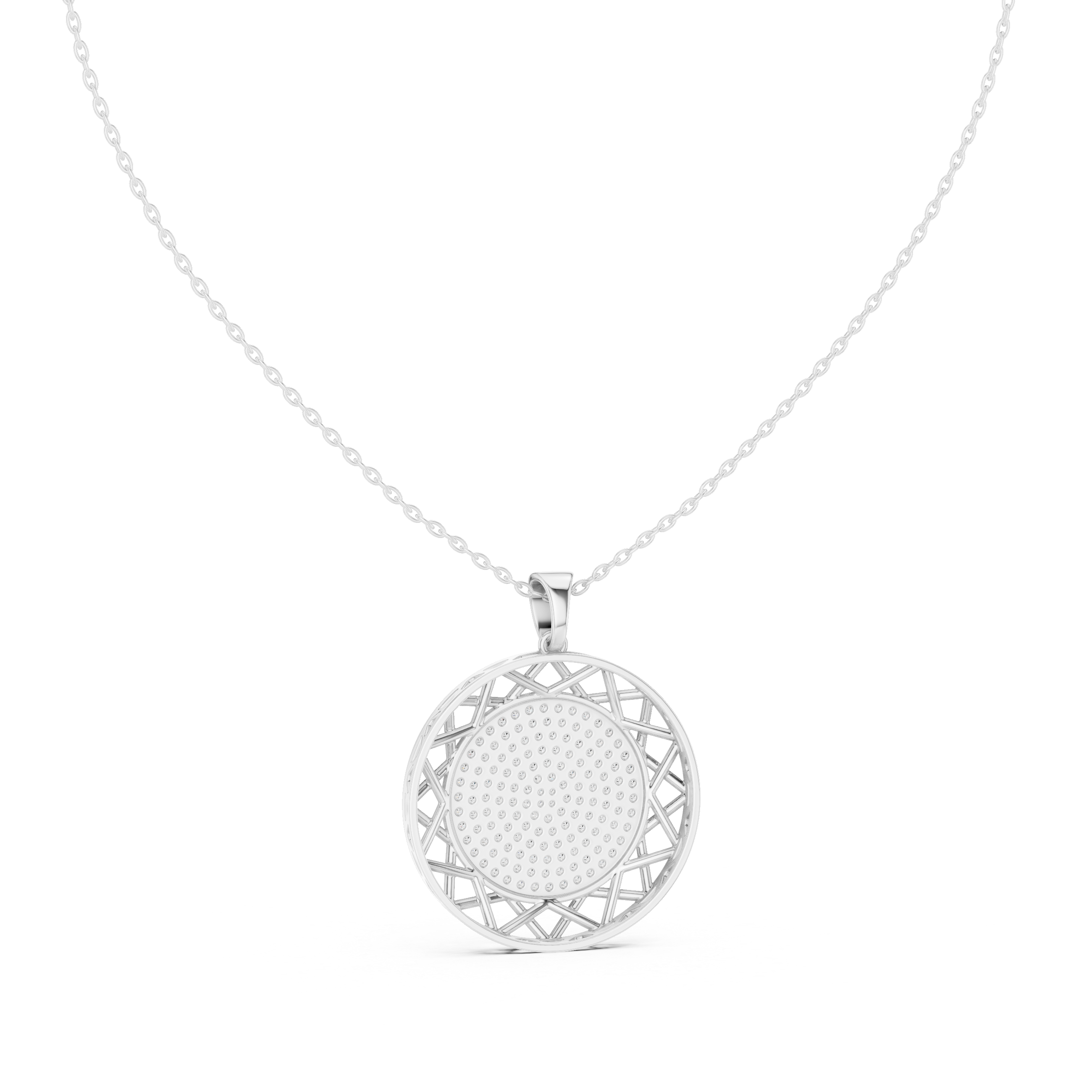 Luxury Diamond Disc Necklace