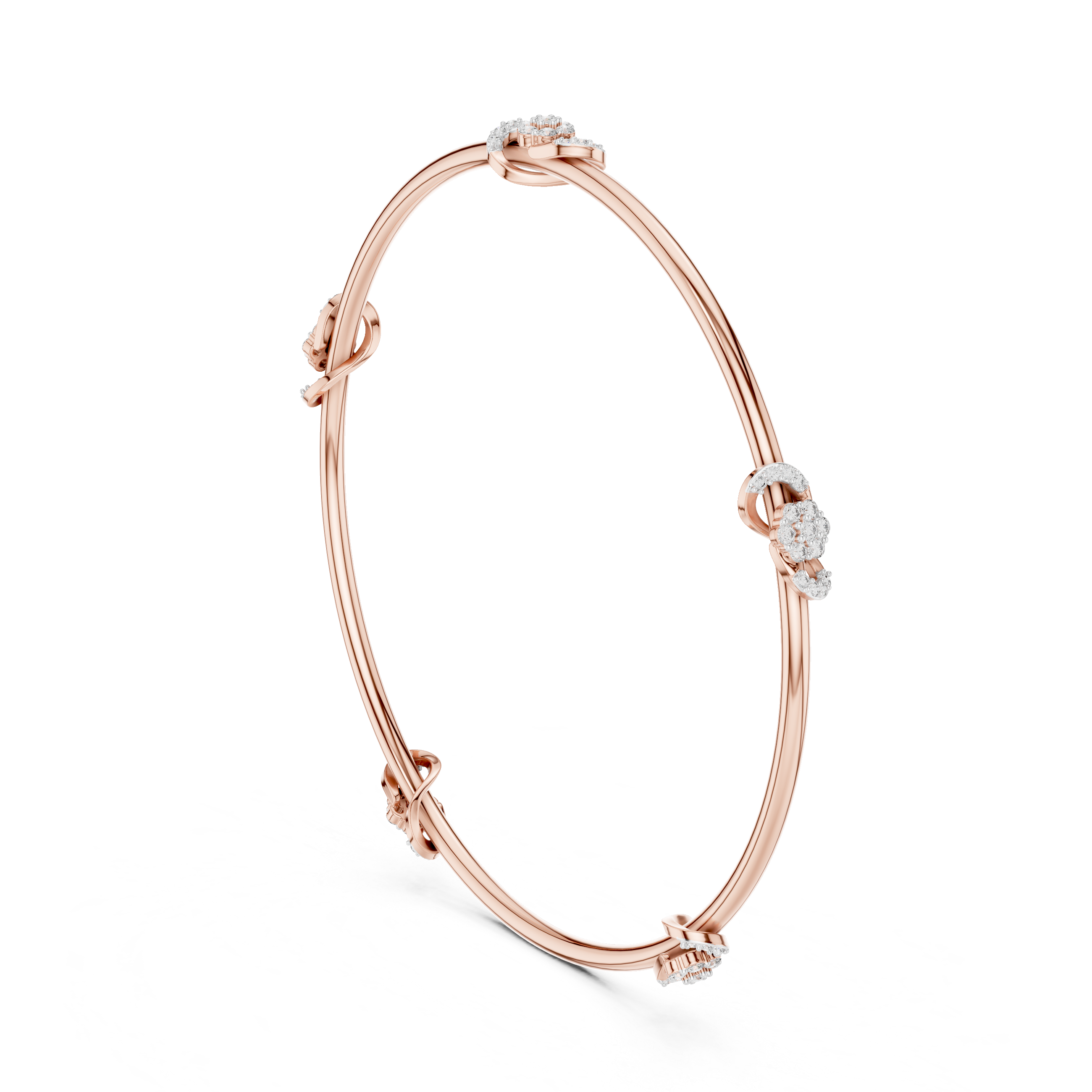 Luxury Diamond Knot Bangle