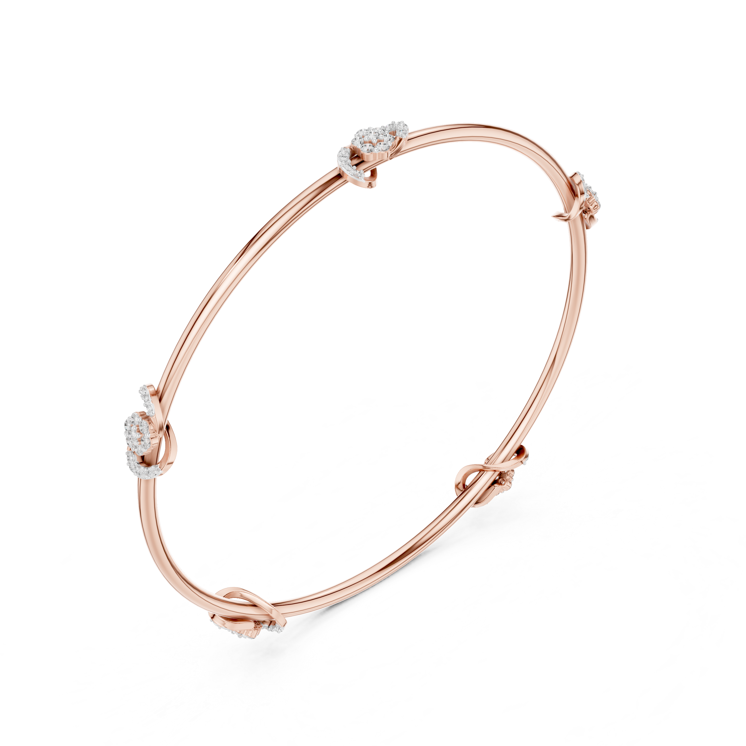 Luxury Diamond Knot Bangle