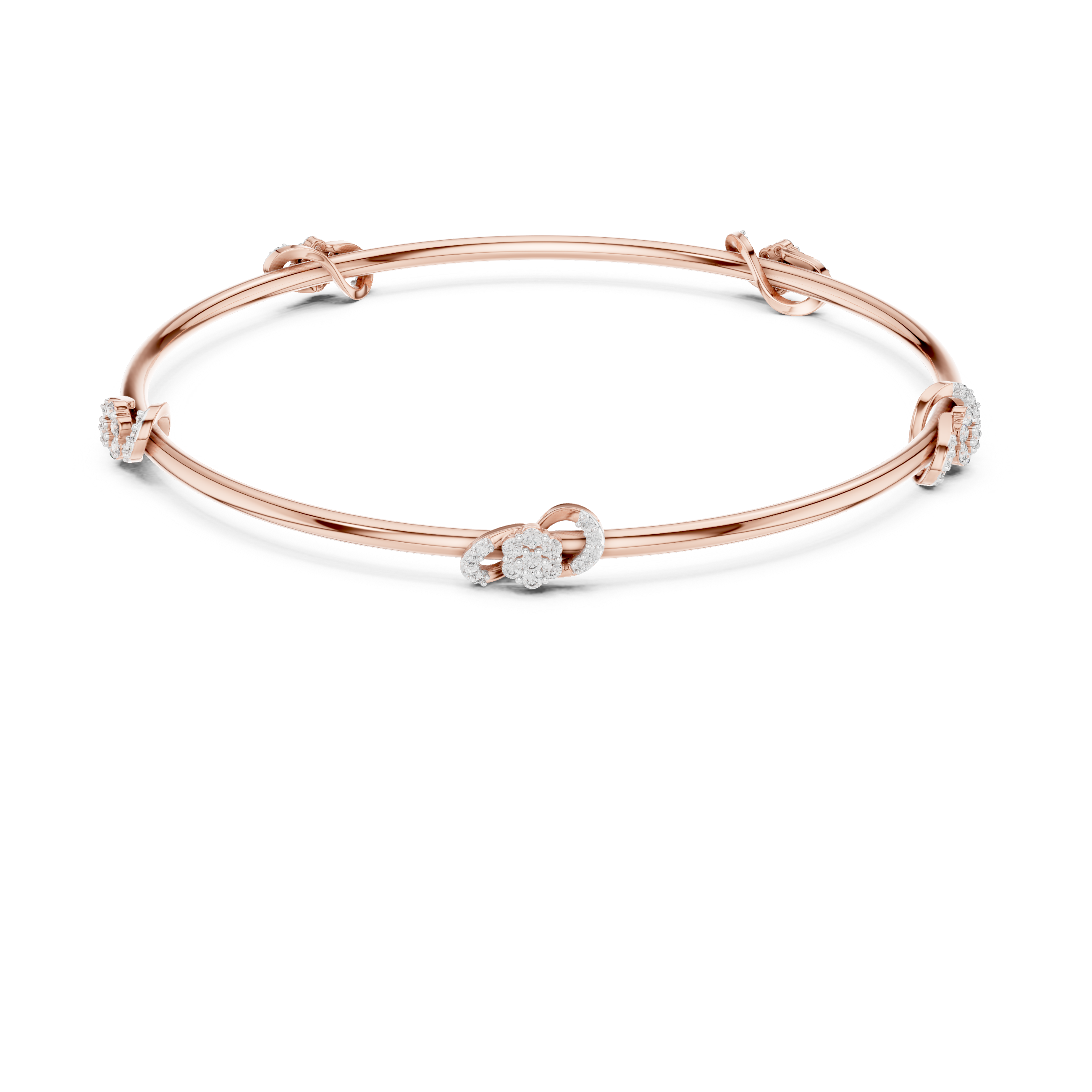 Luxury Diamond Knot Bangle