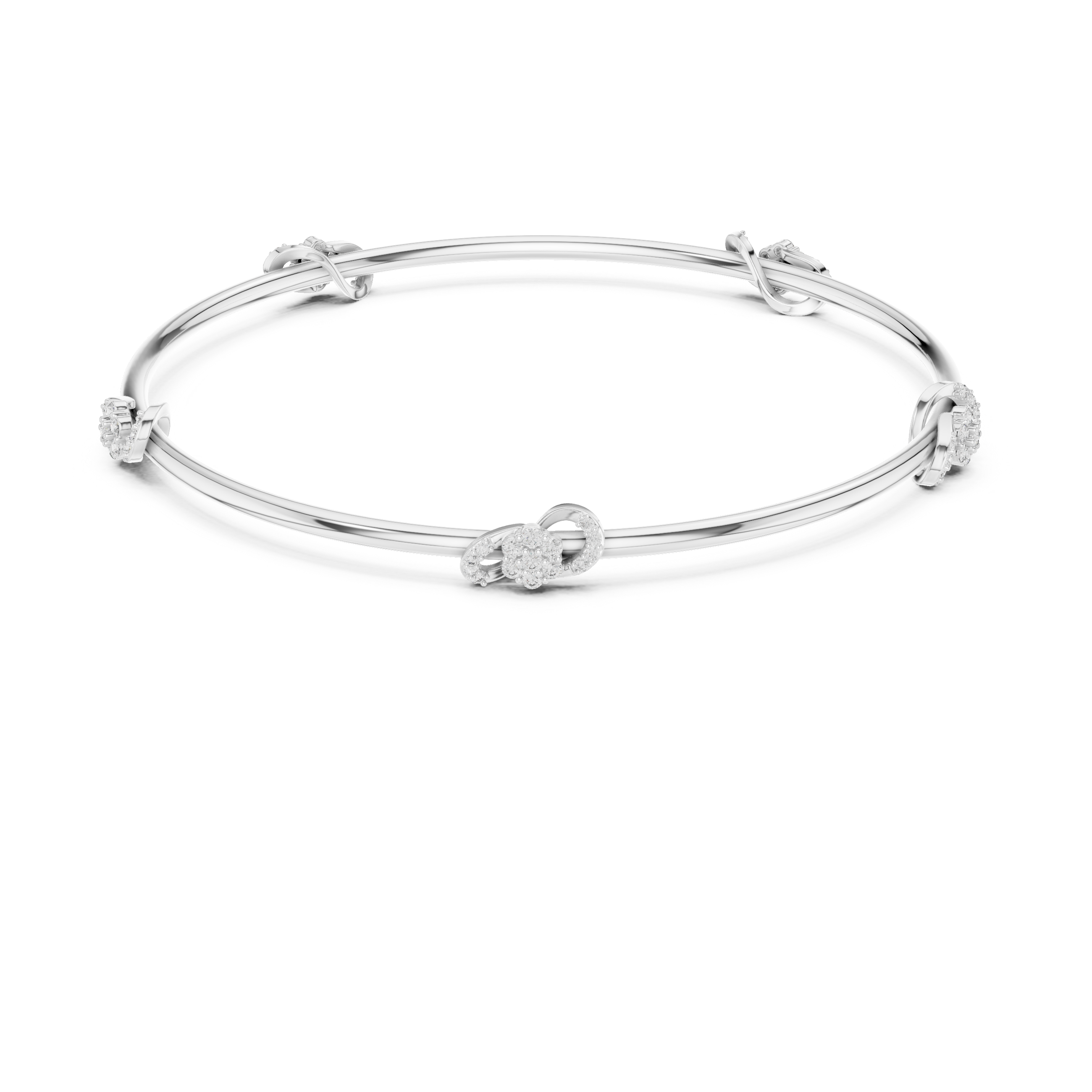 Luxury Diamond Knot Bangle