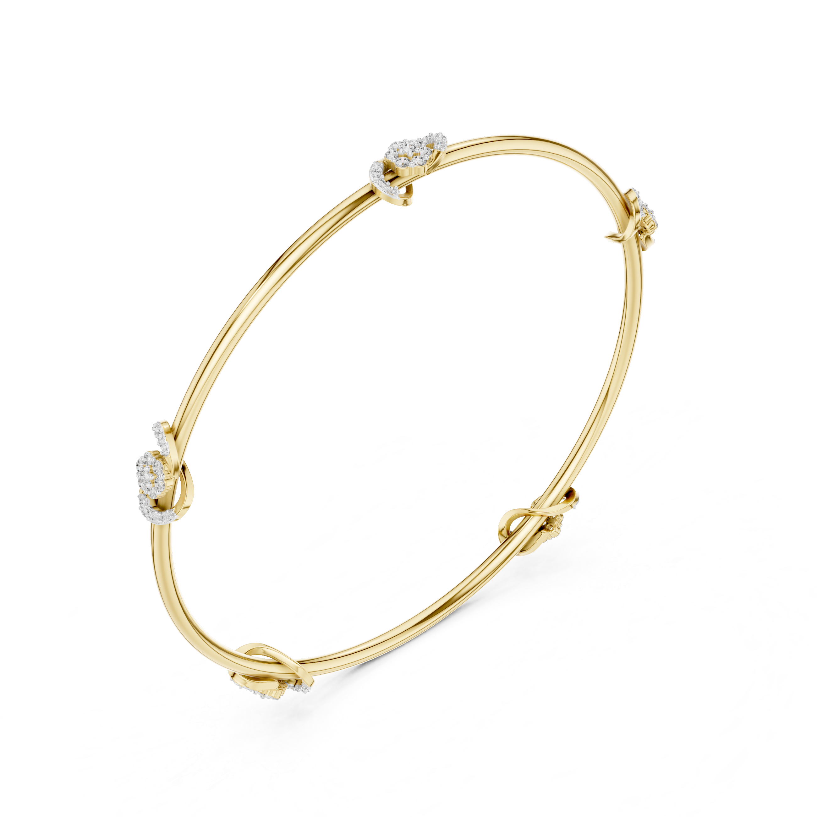 Luxury Diamond Knot Bangle