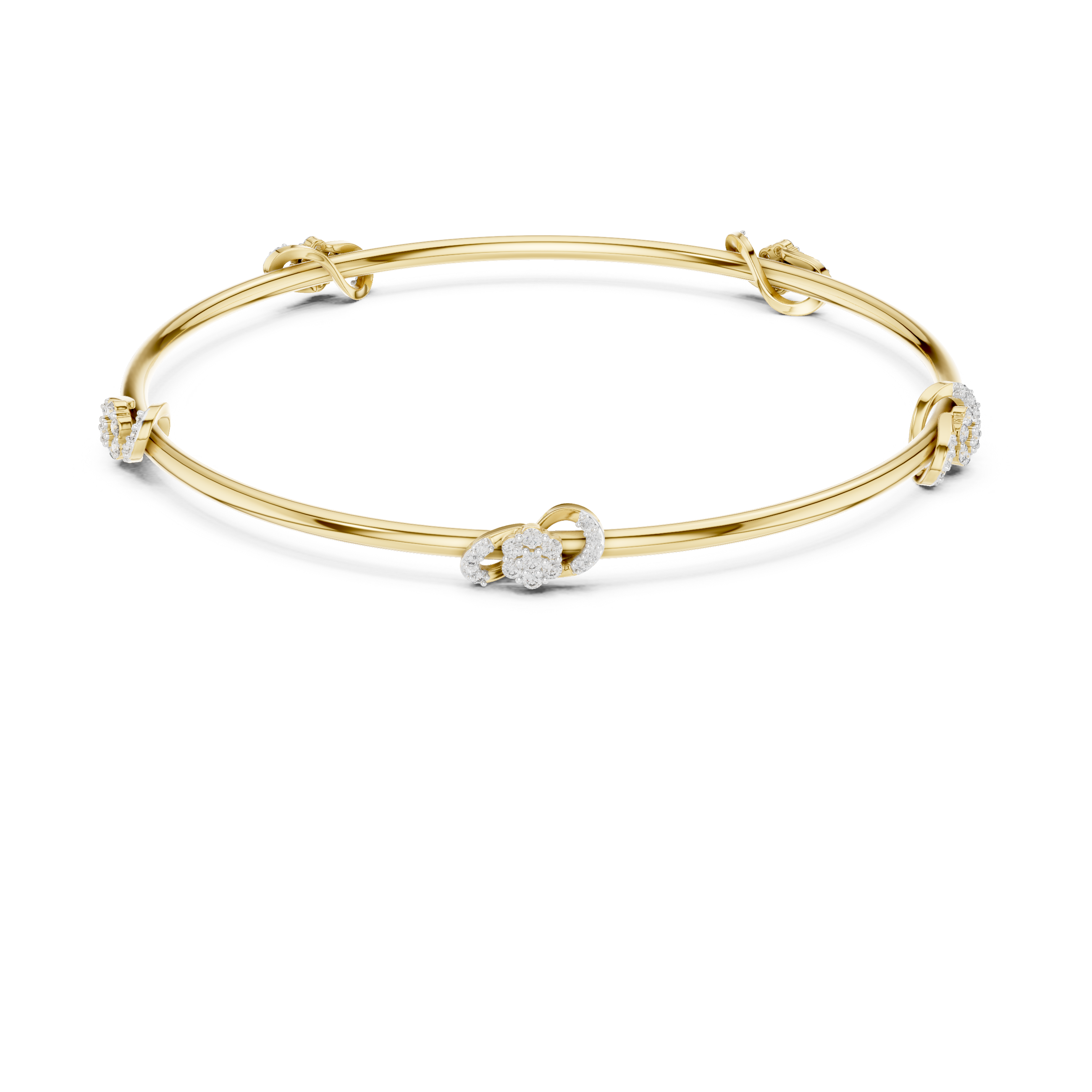 Luxury Diamond Knot Bangle