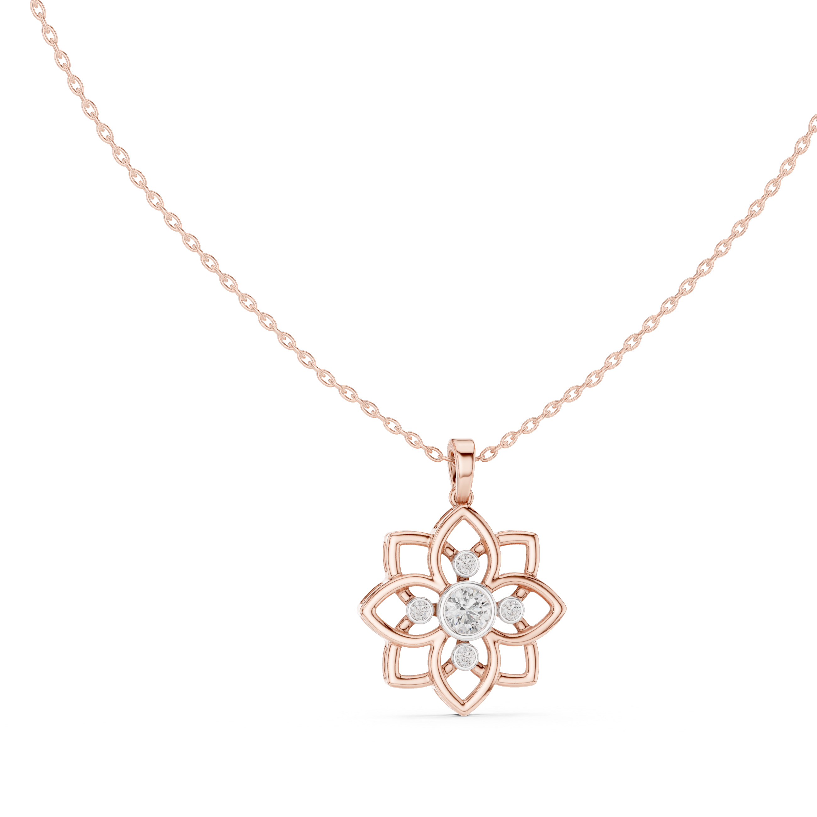Luxury Floral Diamond Necklace