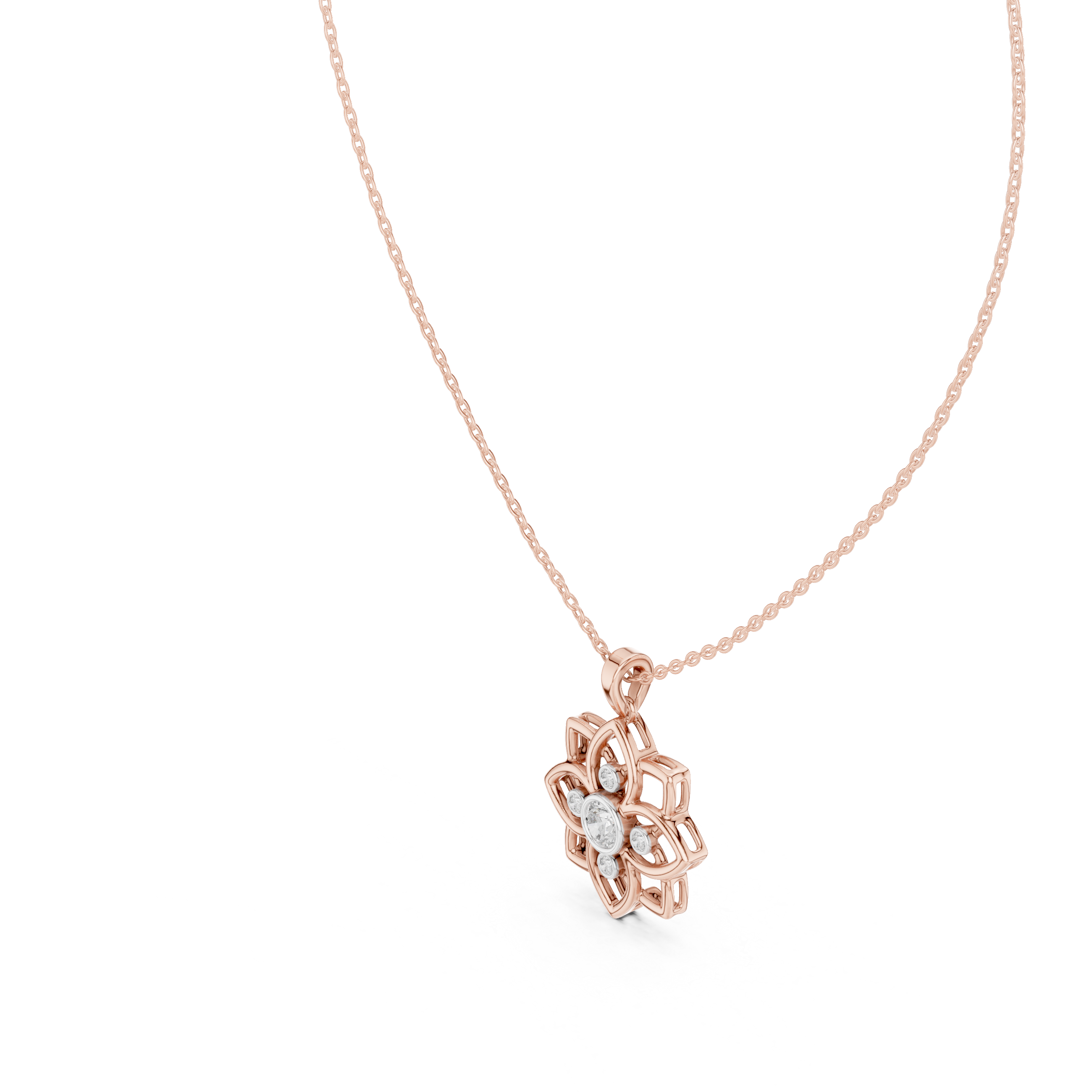 Luxury Floral Diamond Necklace