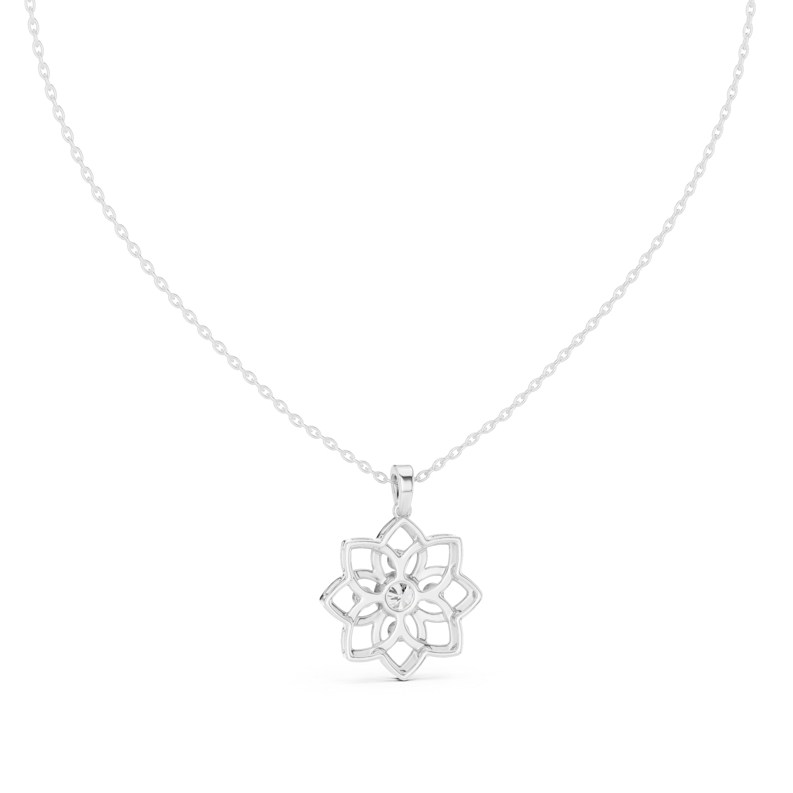 Luxury Floral Diamond Necklace