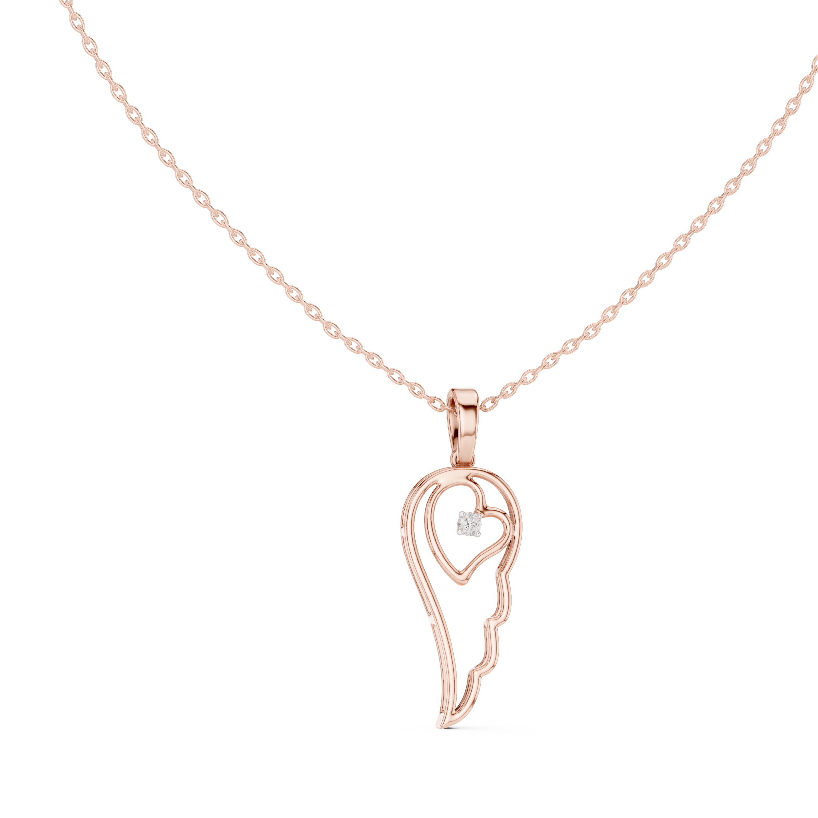 Luxury Angel Wing Diamond Necklace