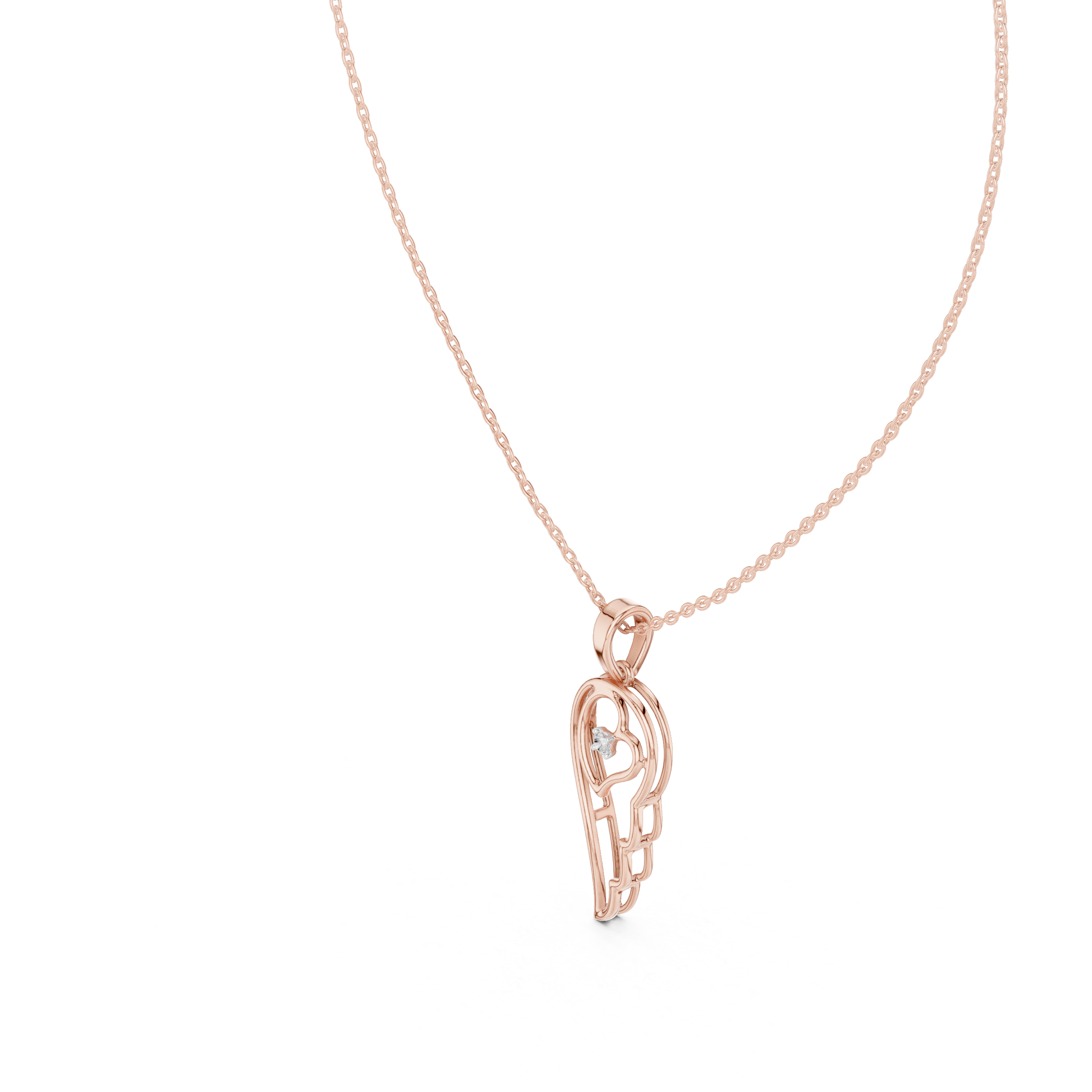 Luxury Angel Wing Diamond Necklace