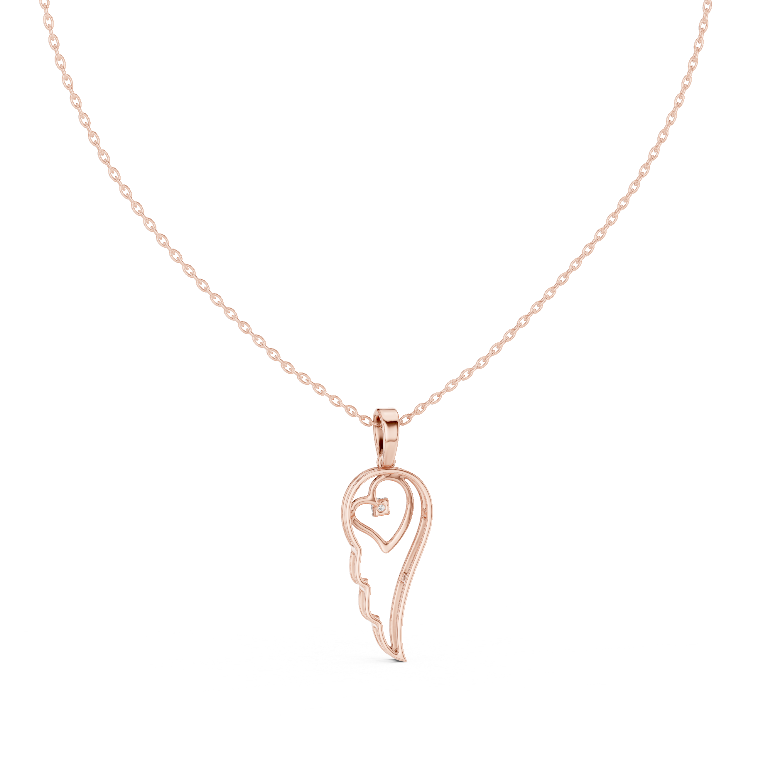 Luxury Angel Wing Diamond Necklace