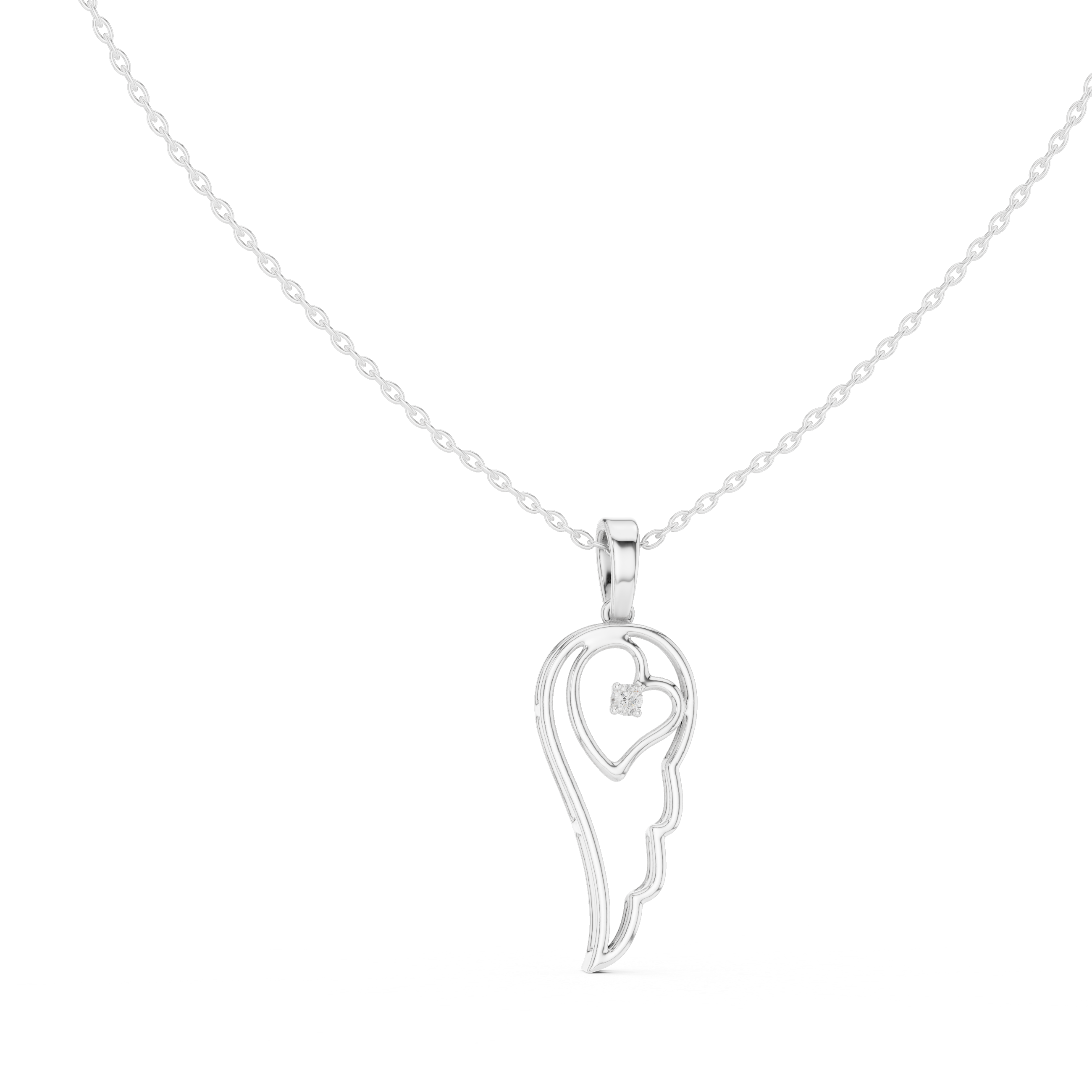 Luxury Angel Wing Diamond Necklace
