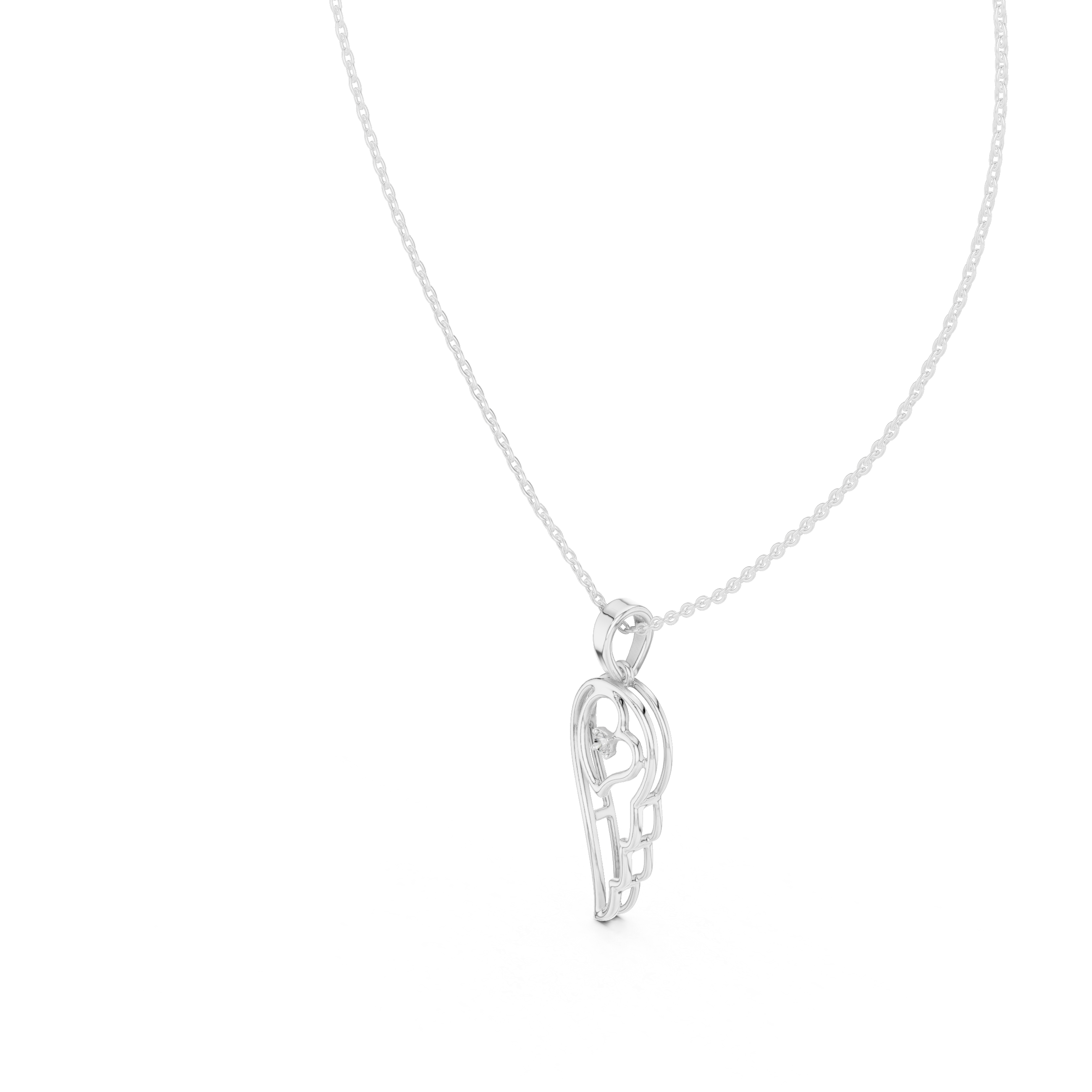Luxury Angel Wing Diamond Necklace