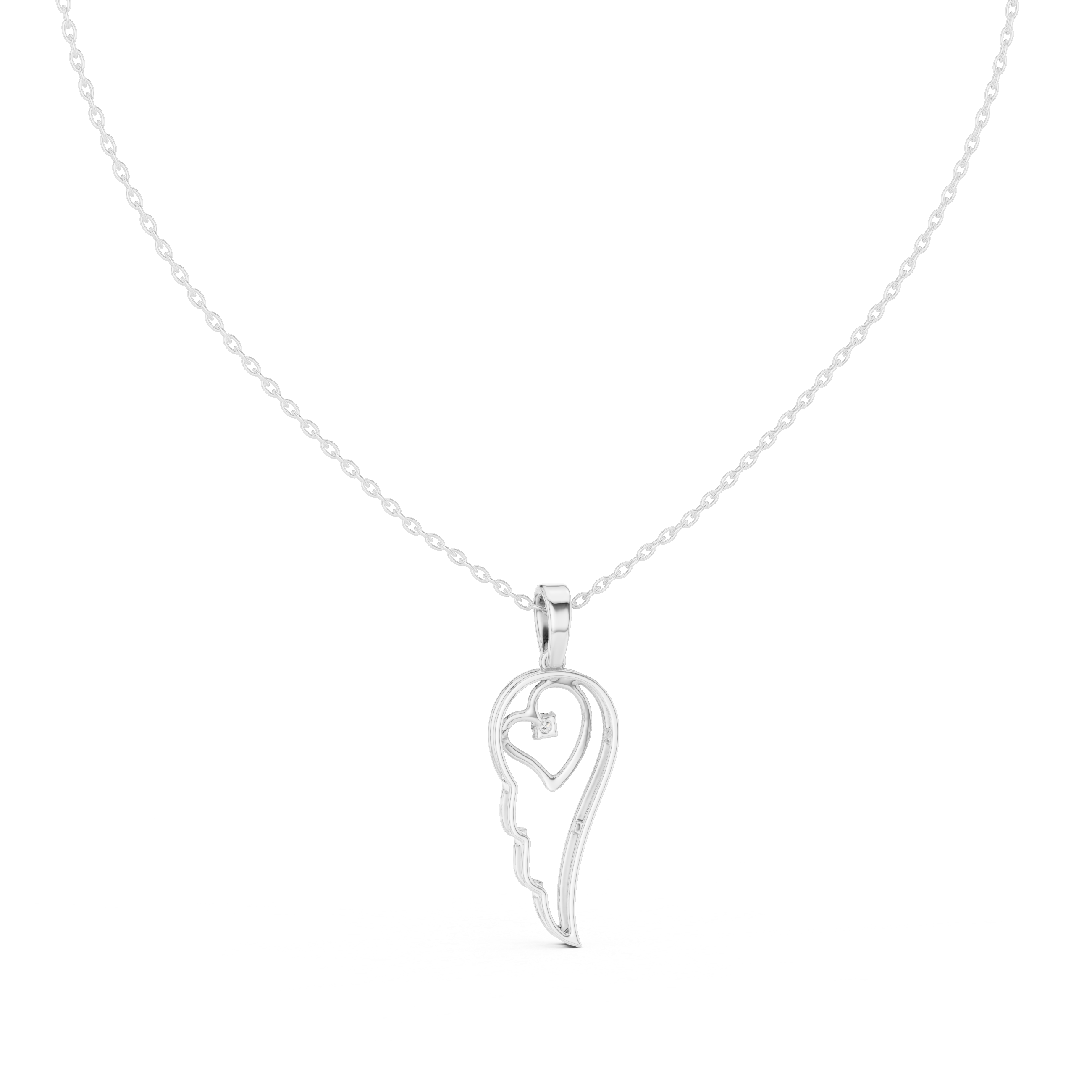 Luxury Angel Wing Diamond Necklace