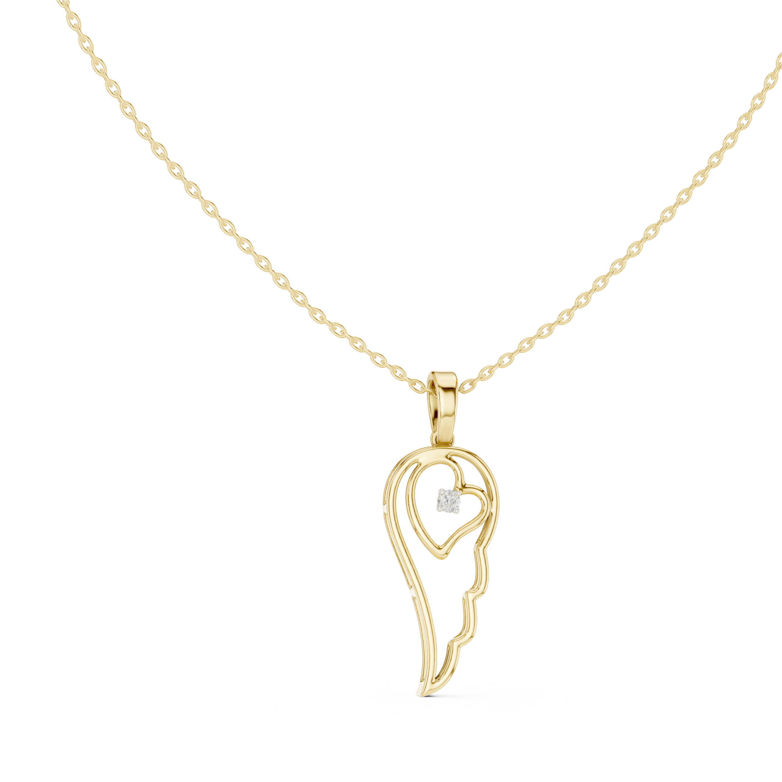 Luxury Angel Wing Diamond Necklace