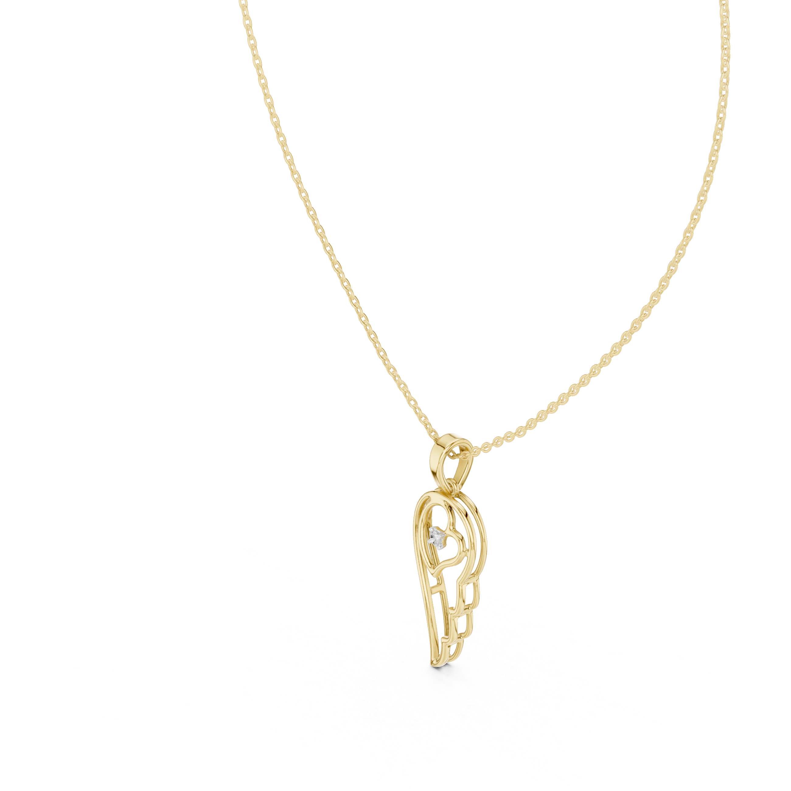 Luxury Angel Wing Diamond Necklace