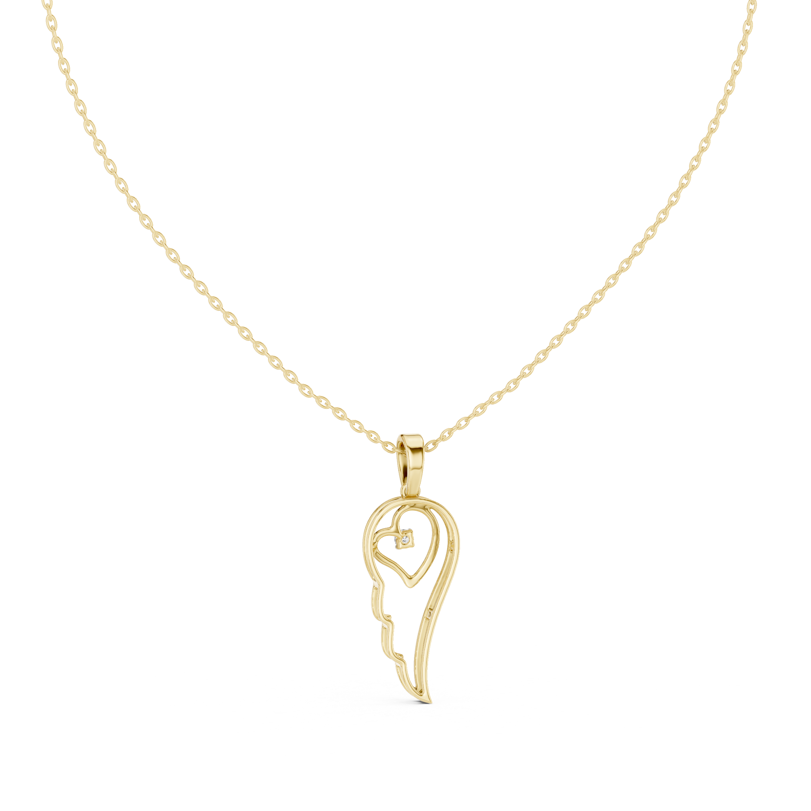 Luxury Angel Wing Diamond Necklace