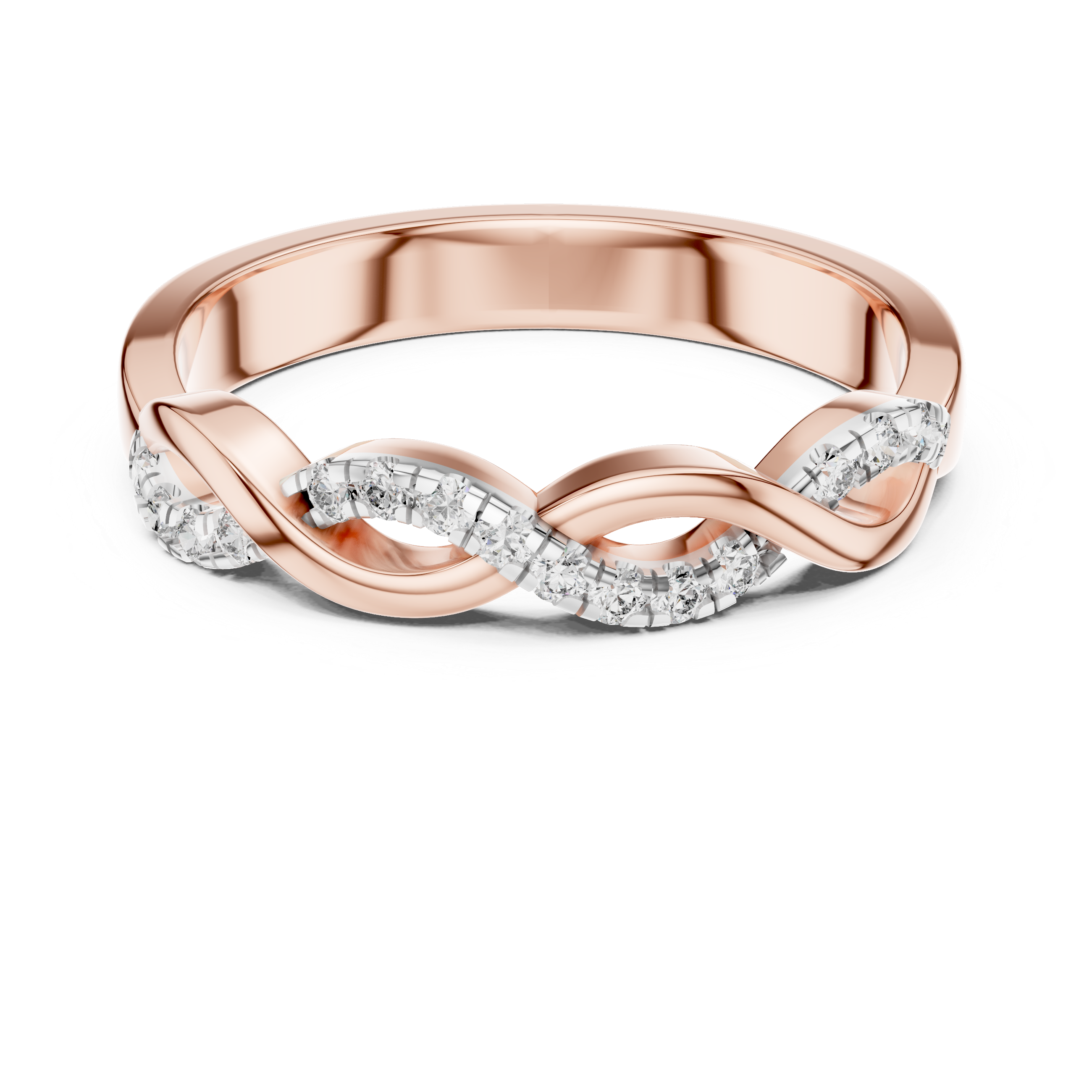Infinity Twist Pavé Diamond Band Ring