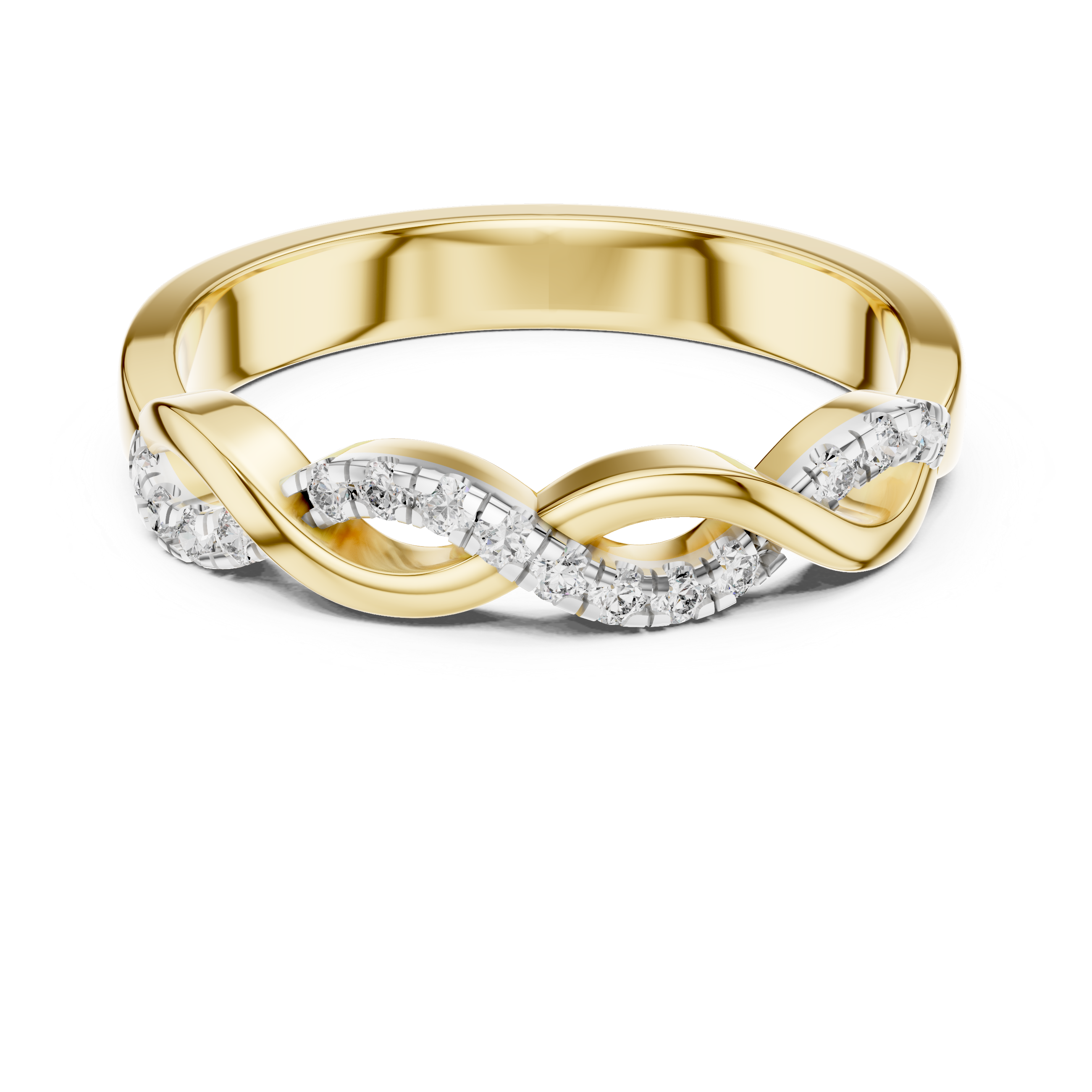 Infinity Twist Pavé Diamond Band Ring