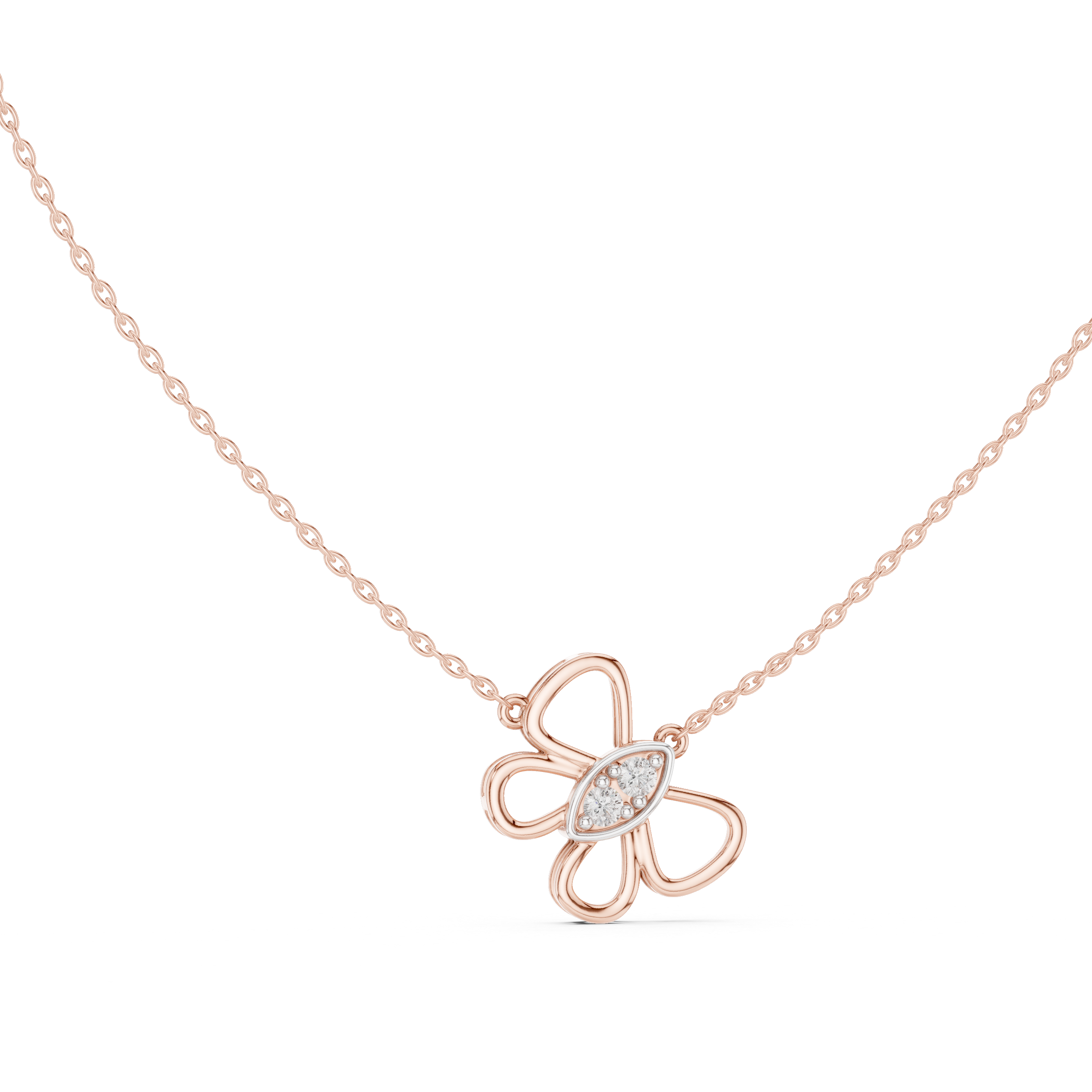 Luxury Butterfly Diamond Necklace