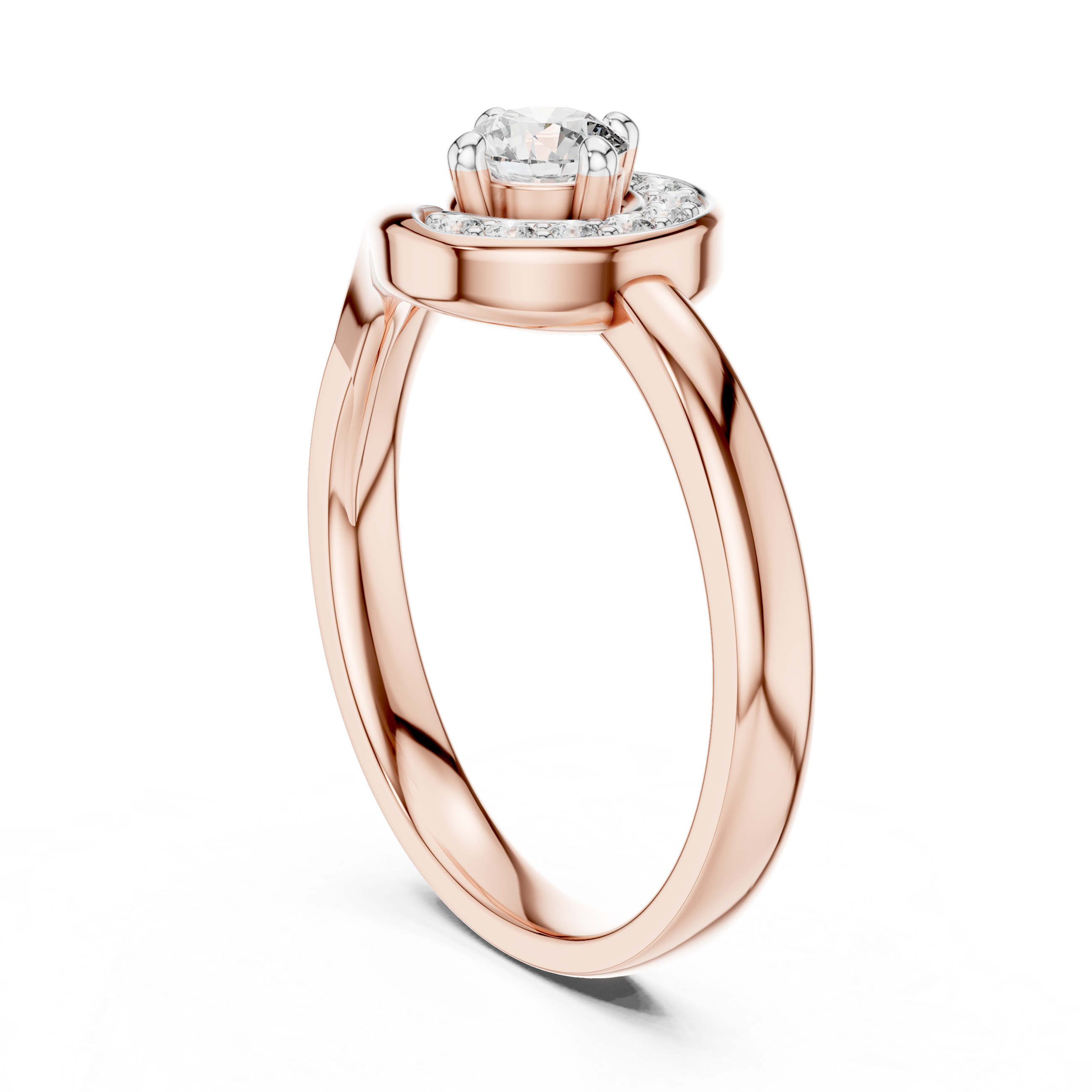 Round Halo Diamond Engagement Ring