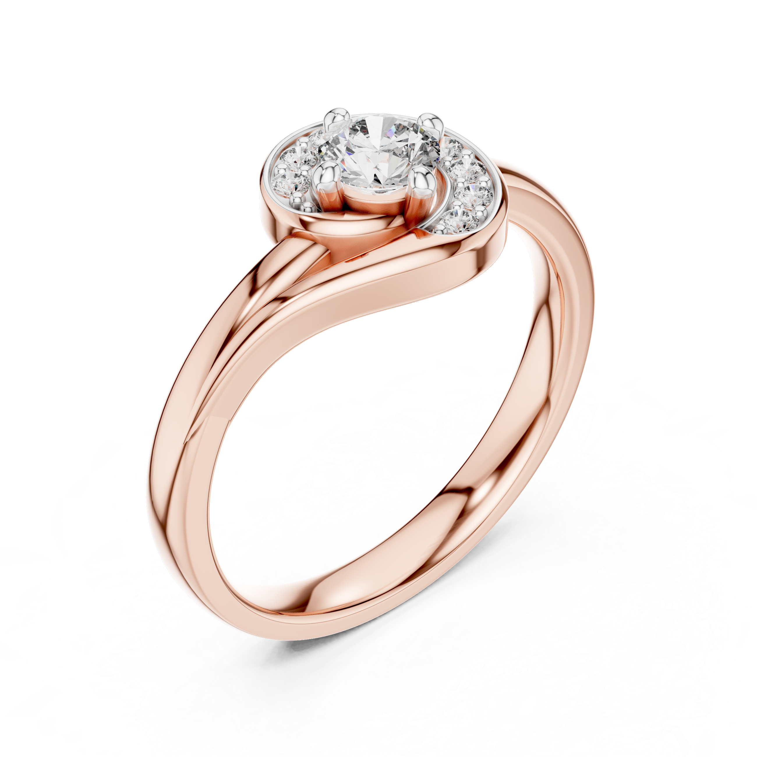 Round Halo Diamond Engagement Ring