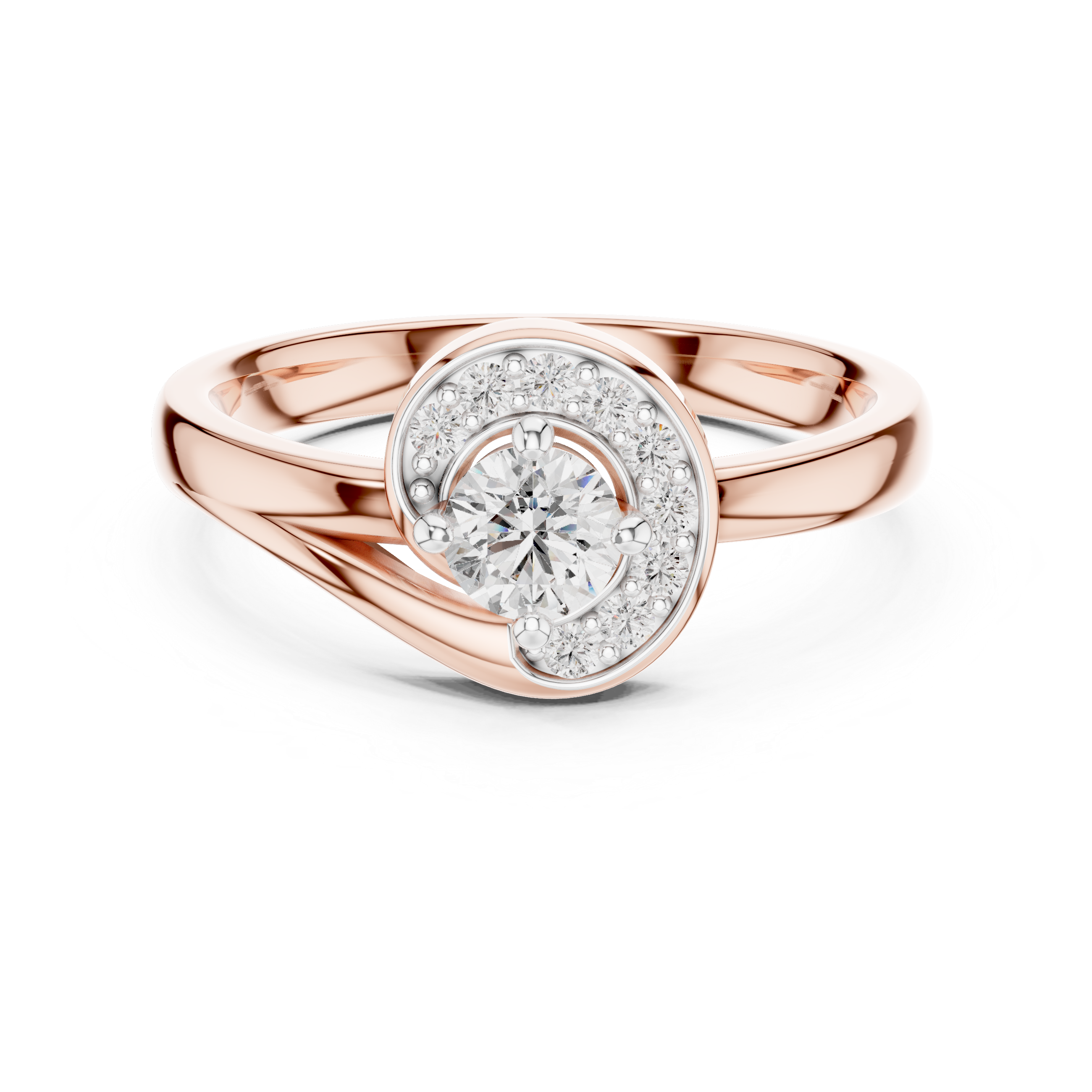 Round Halo Diamond Engagement Ring