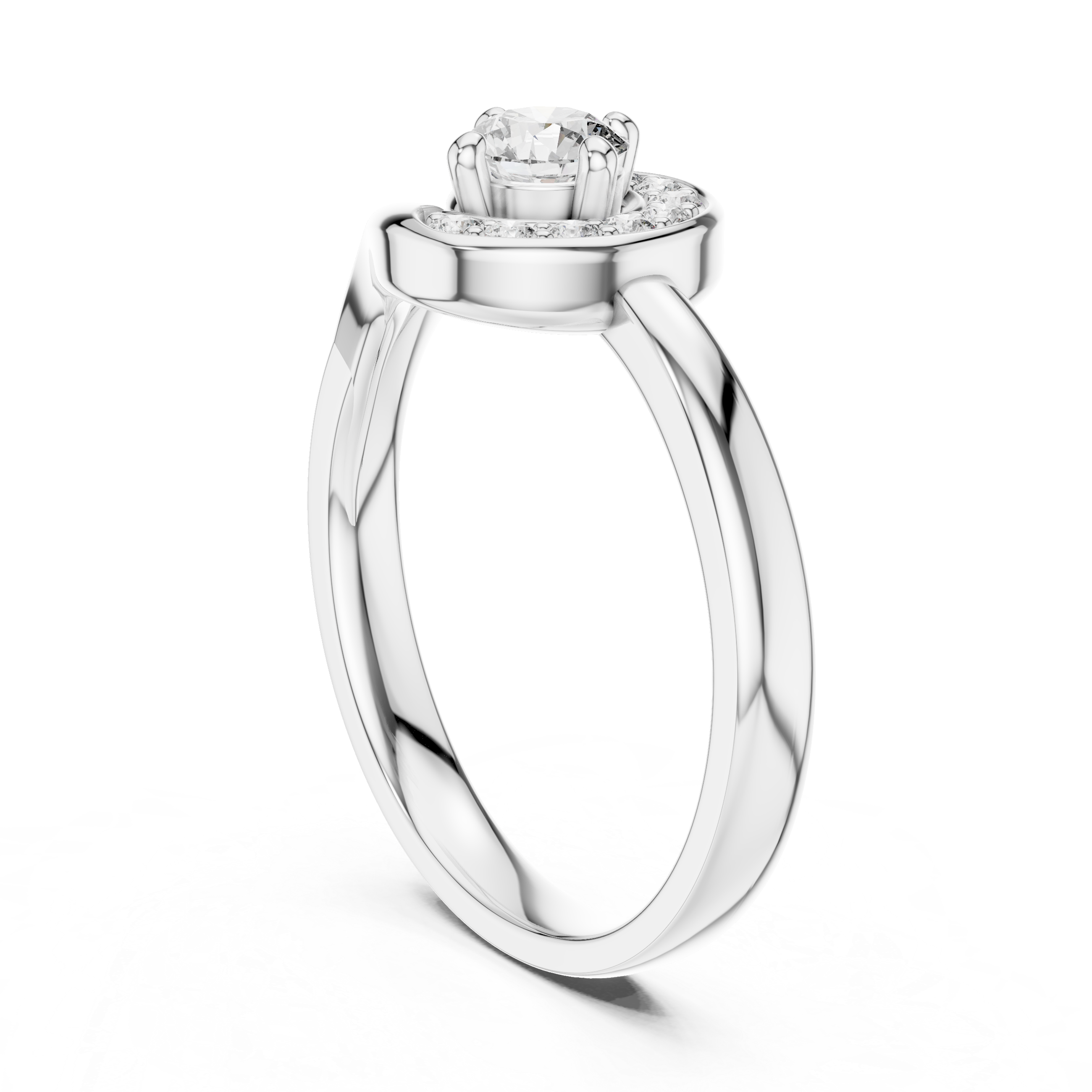 Round Halo Diamond Engagement Ring