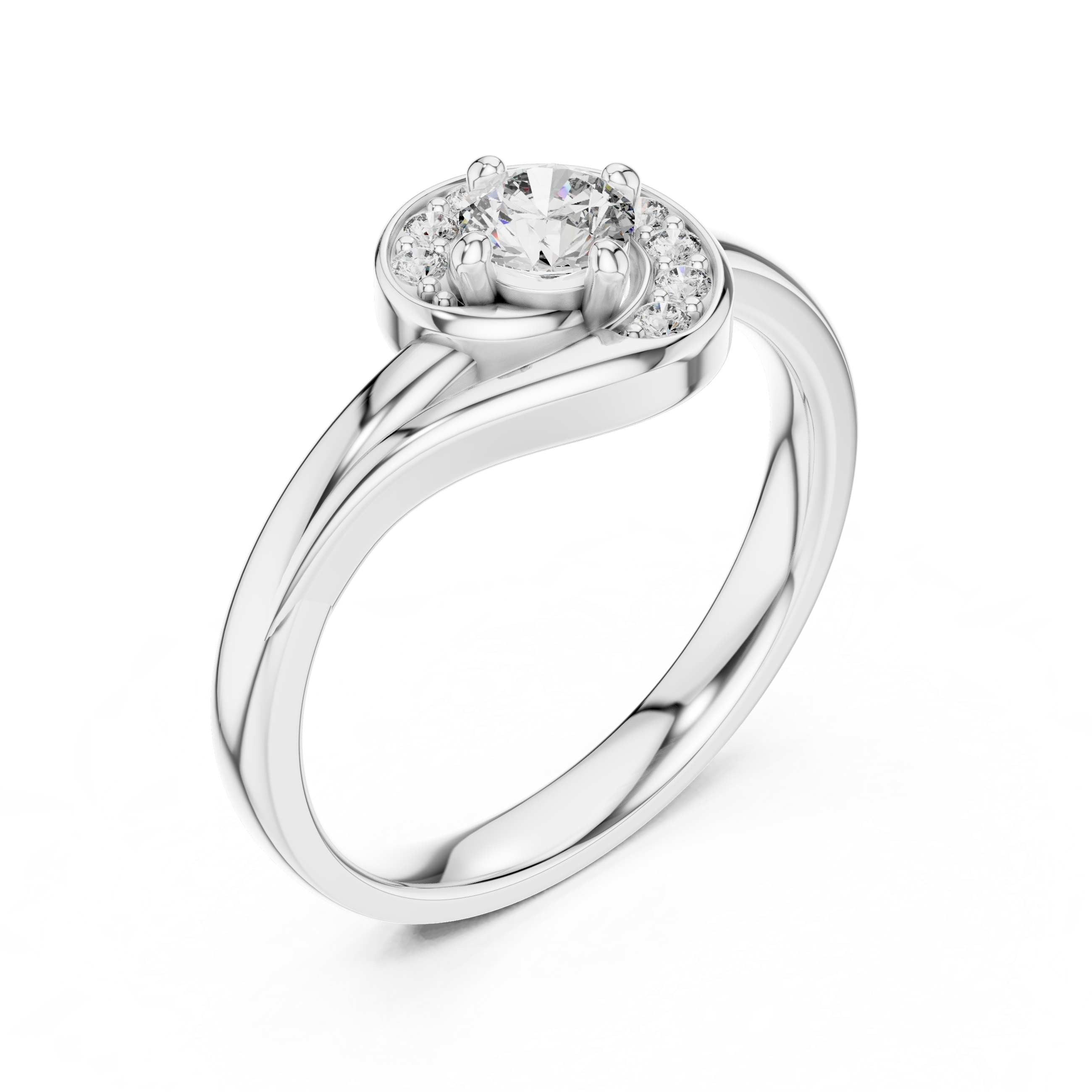 Round Halo Diamond Engagement Ring