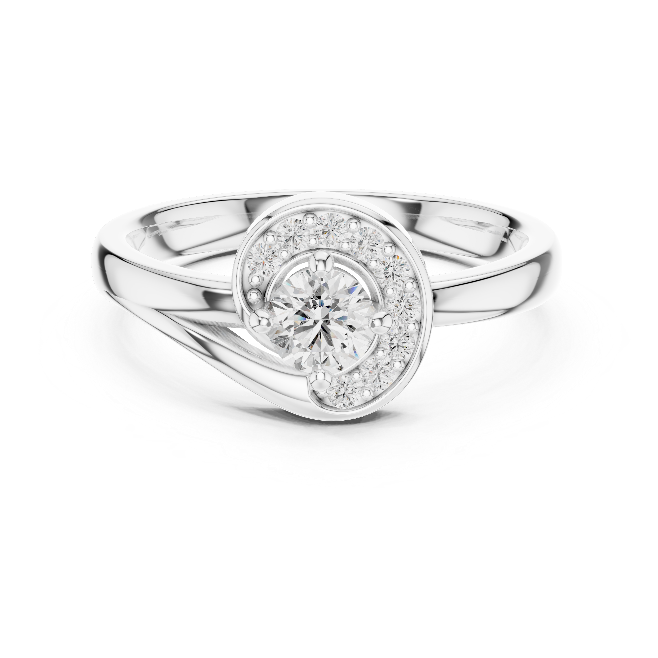Round Halo Diamond Engagement Ring