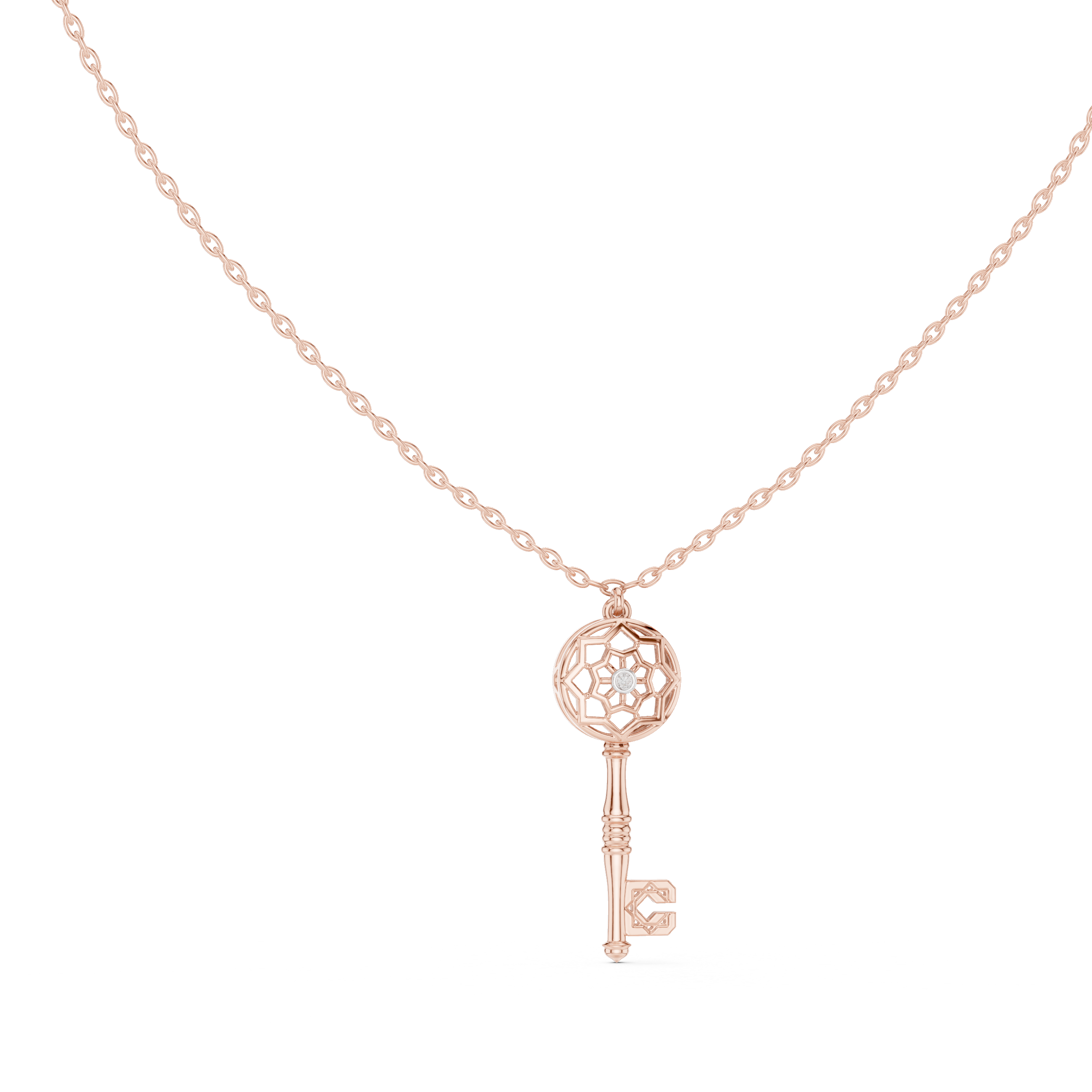 Vintage Key Pendant Necklace