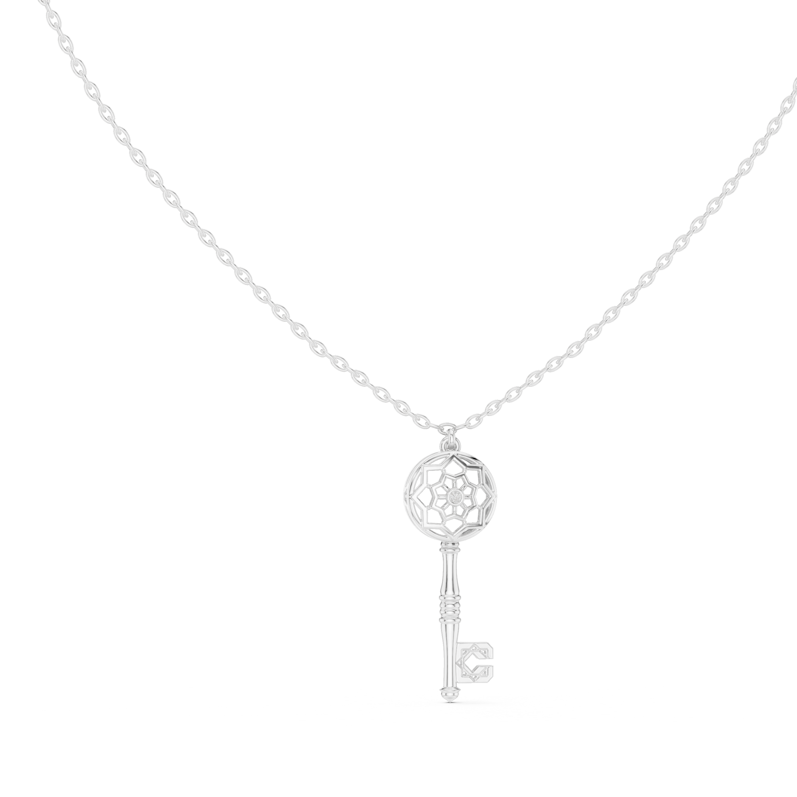 Vintage Key Pendant Necklace