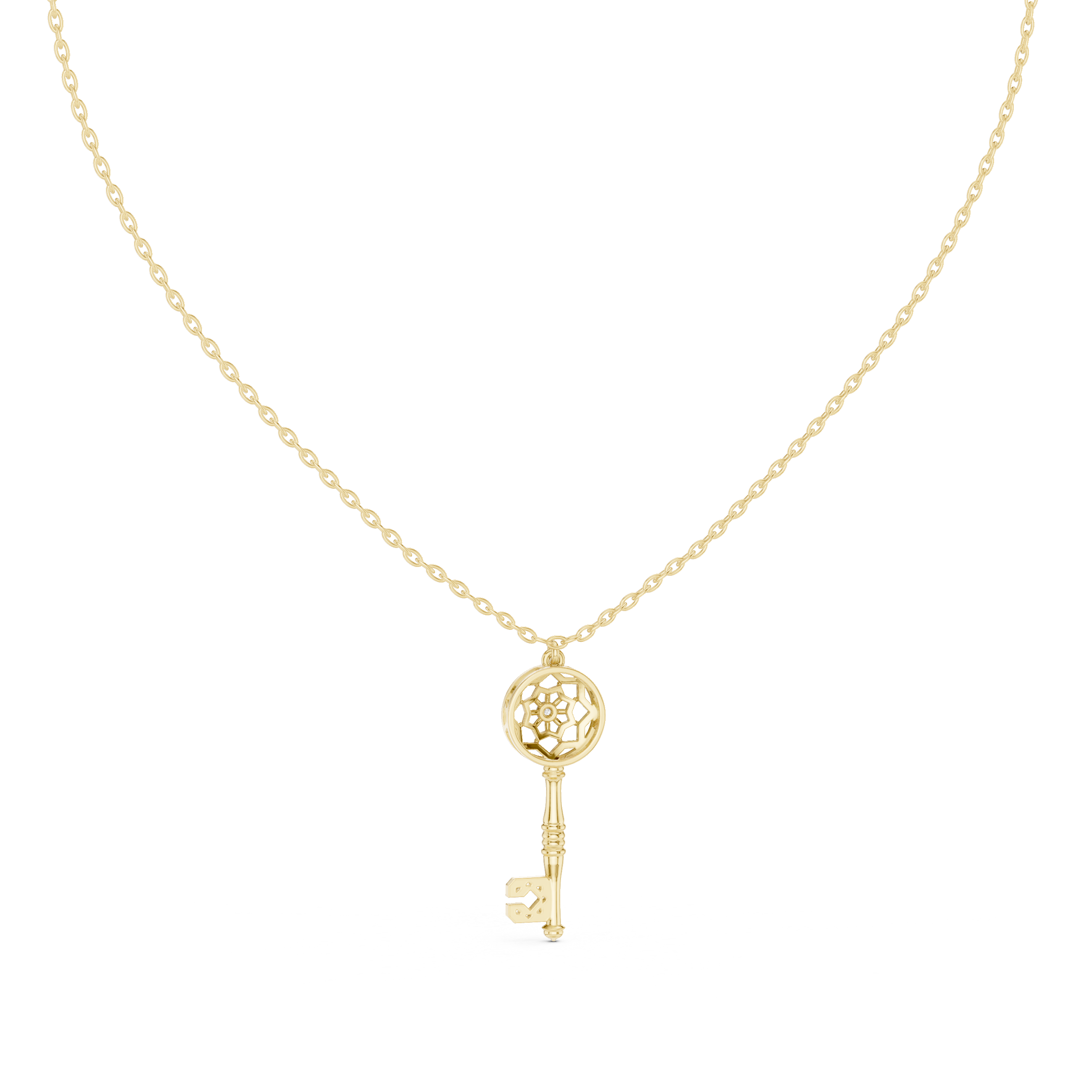 Vintage Key Pendant Necklace