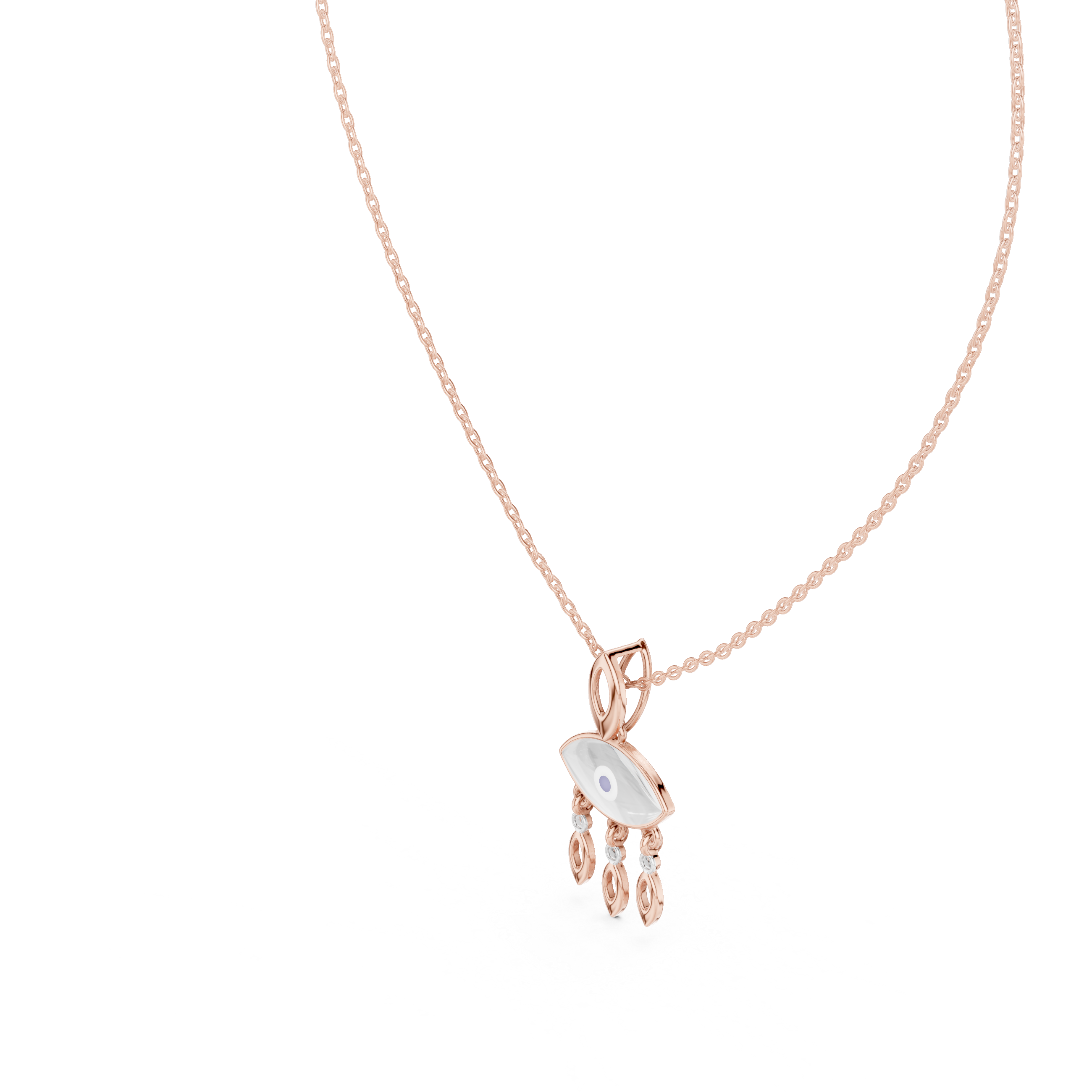 Evil Eye Drop Pendant Necklace