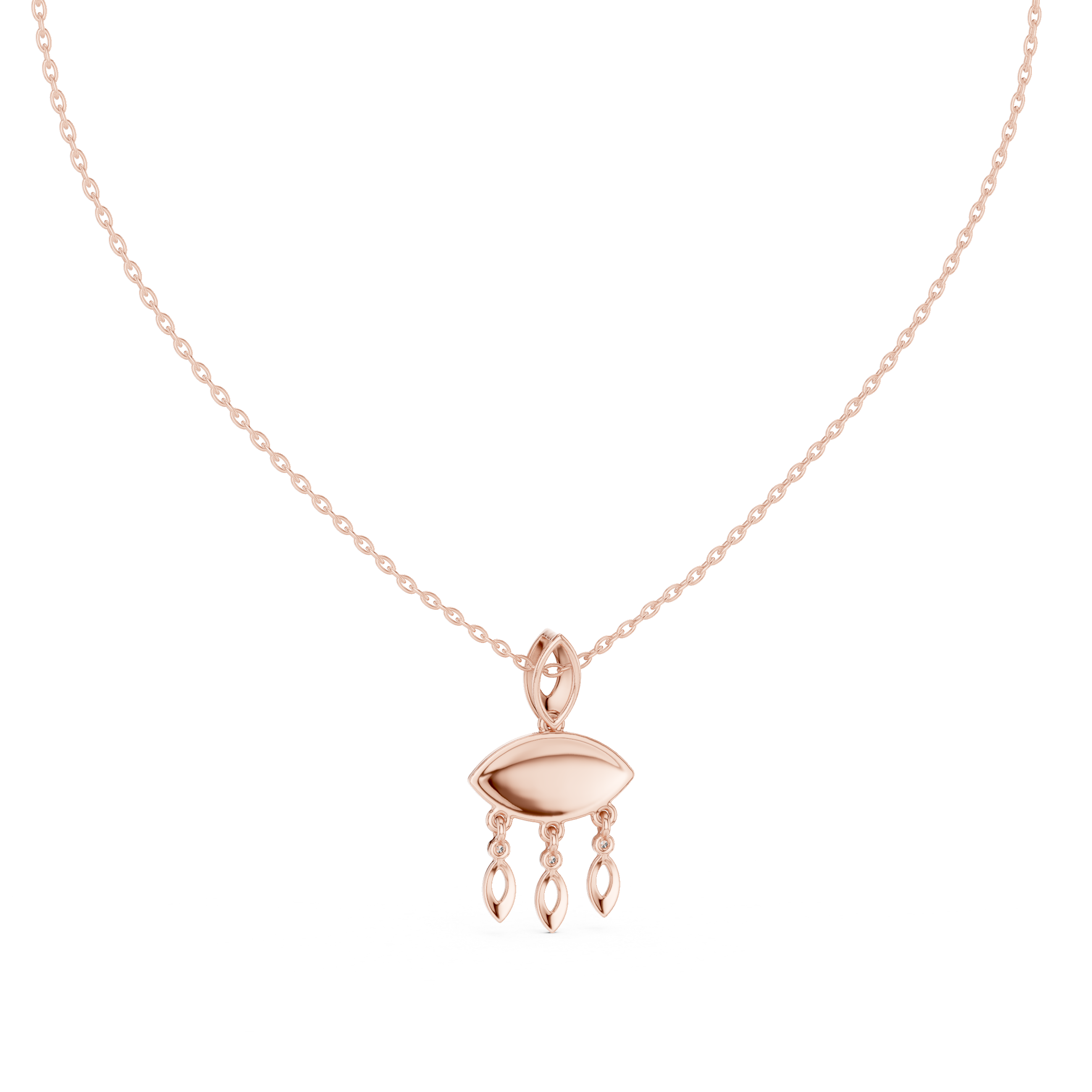 Evil Eye Drop Pendant Necklace