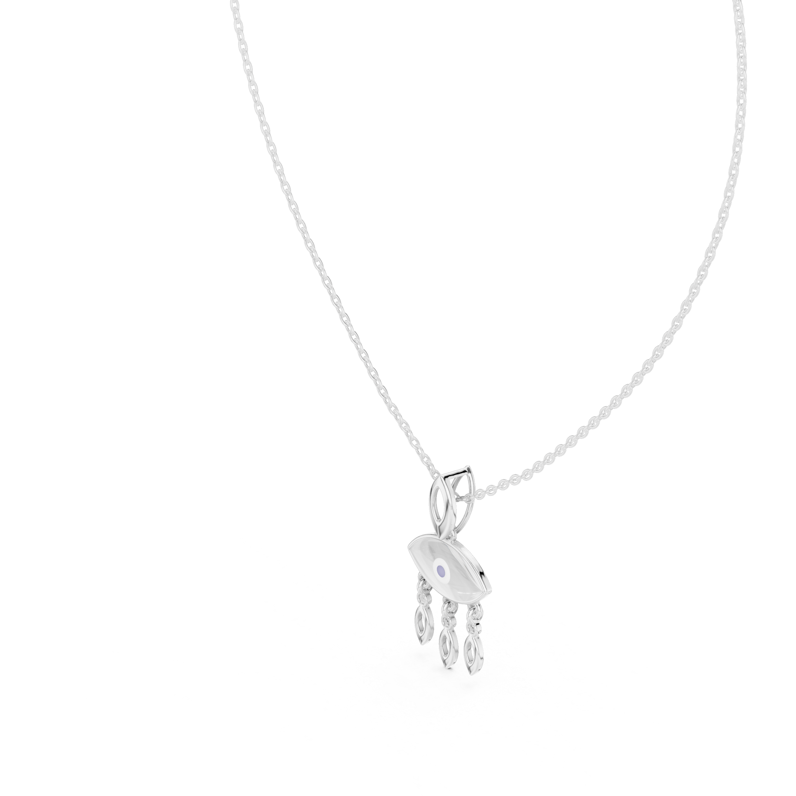 Evil Eye Drop Pendant Necklace