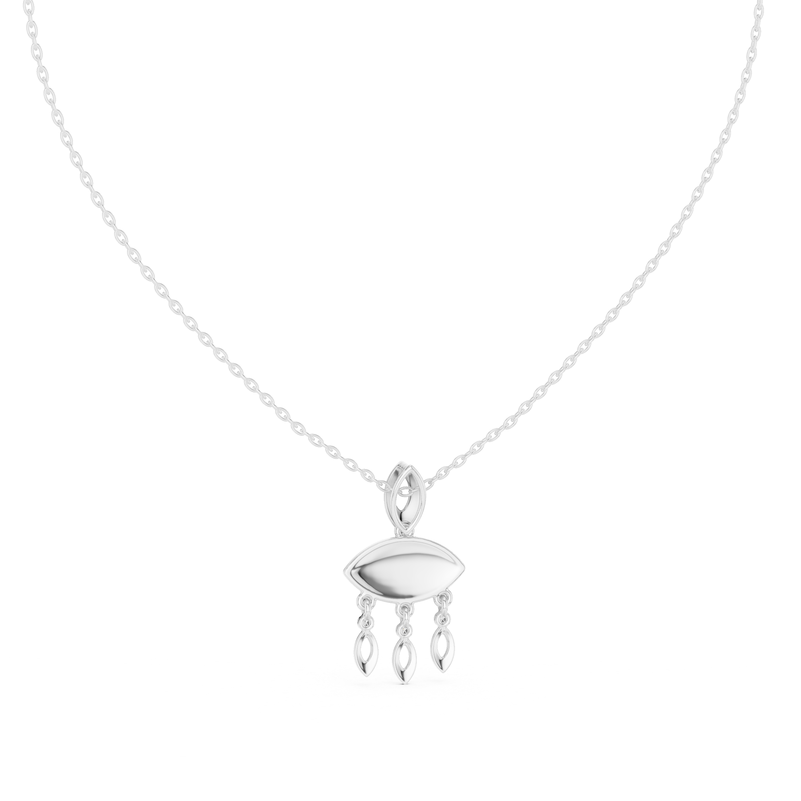 Evil Eye Drop Pendant Necklace