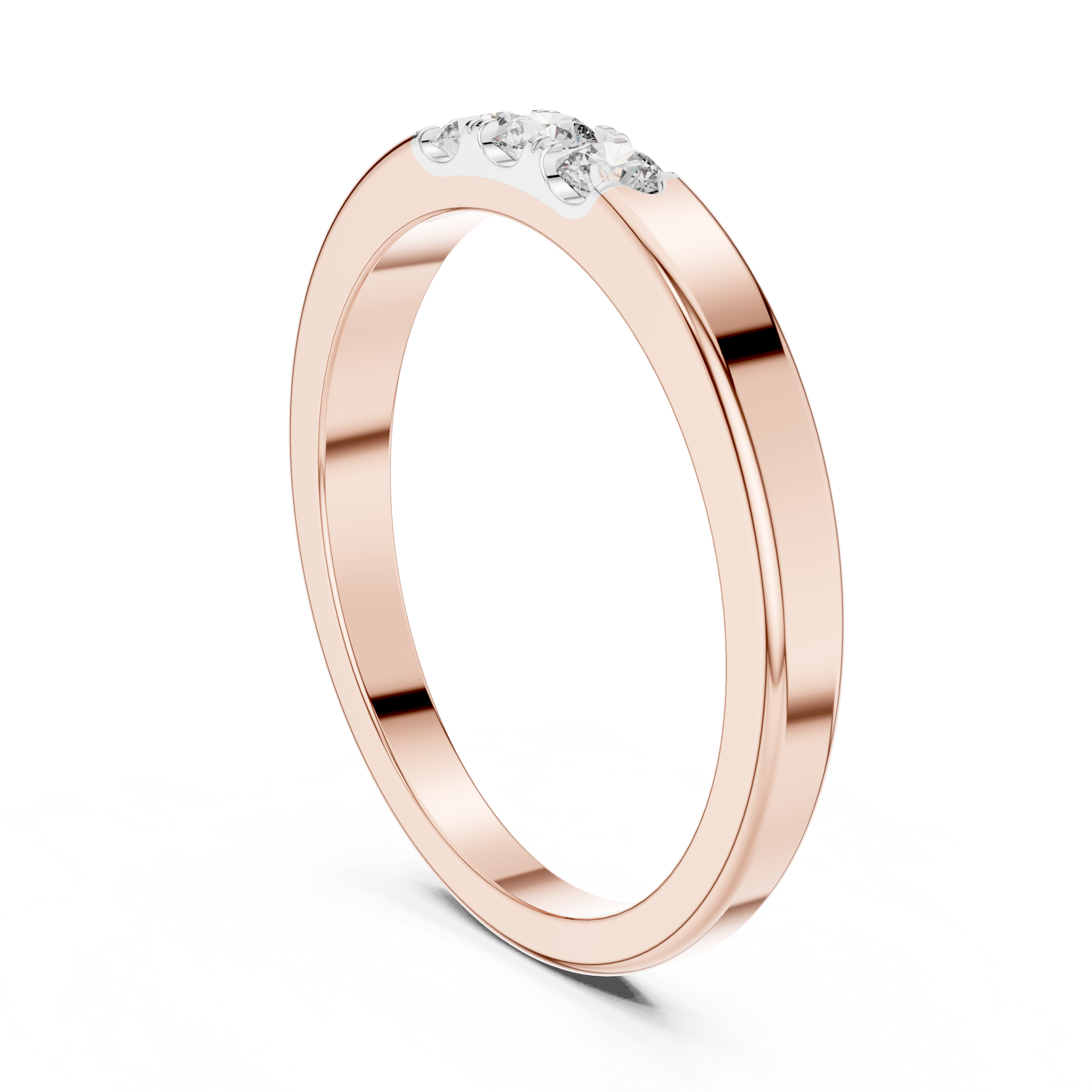 Minimal Three-Stone Diamond Ring