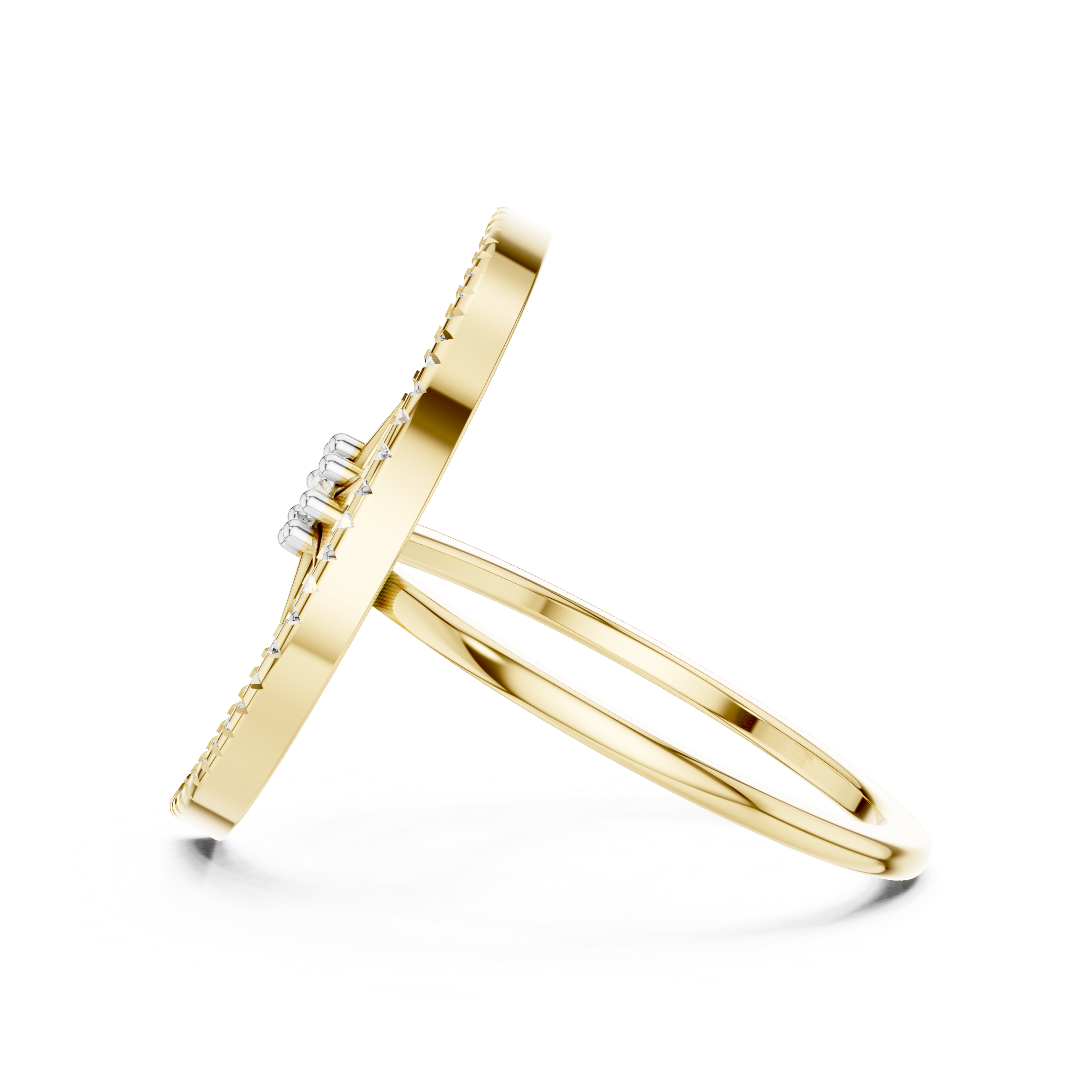 Celestial Moon & Star Diamond Ring